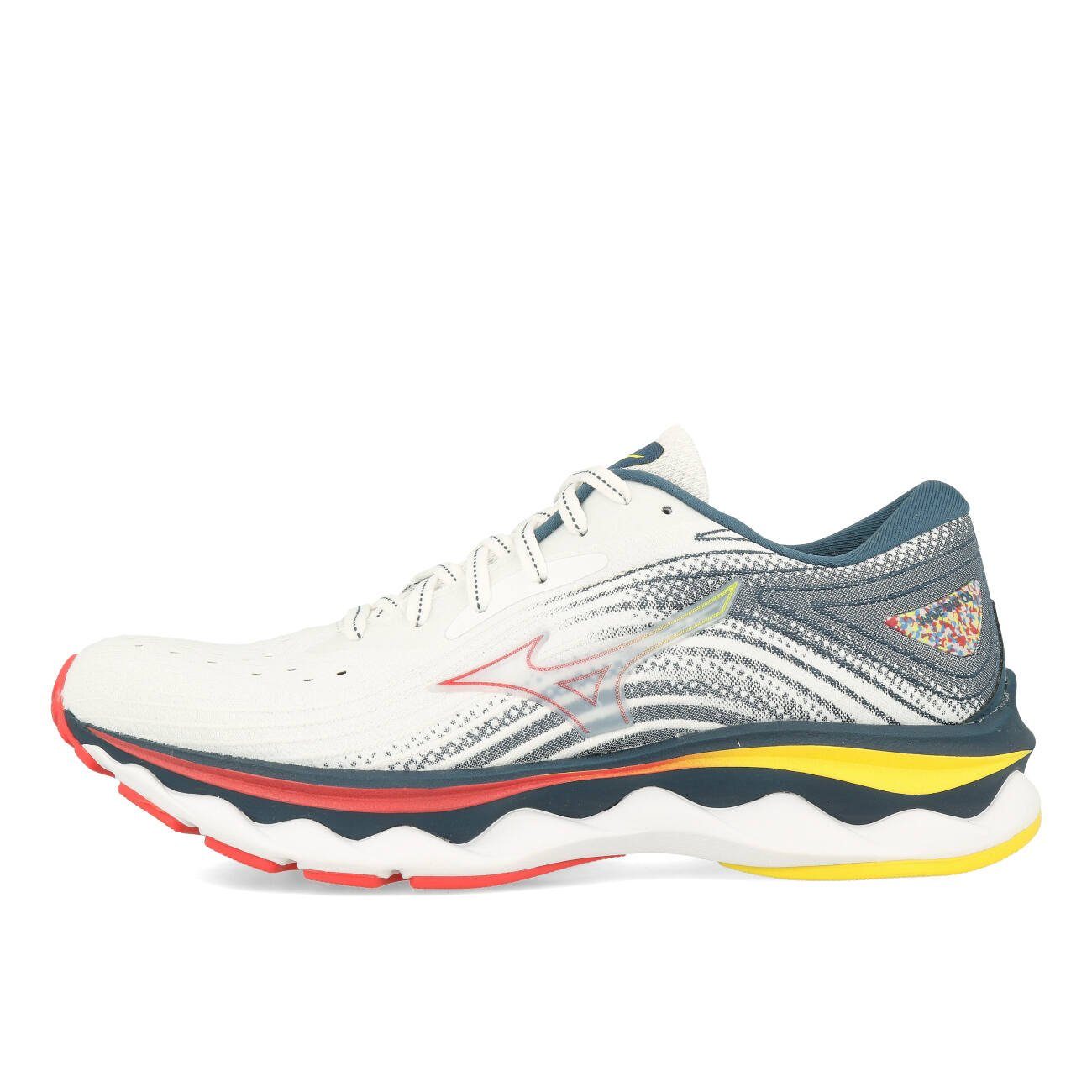 Mizuno Mizuno Wave Sky 6 Damen White Hibiscus Buttercup Langlaufschuhe