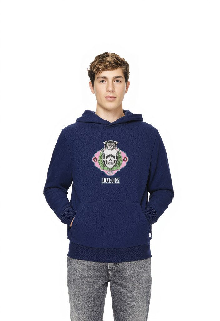 Jack & Jones Junior Kapuzensweatshirt JORSKULL NATURE SWEAT HOOD SN JNR
