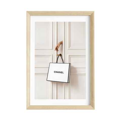 JUSTGOODMOOD Poster Premium ® Chanel Shopping Bag Poster · ohne Rahmen, Poster in verschiedenen Größen verfügbar