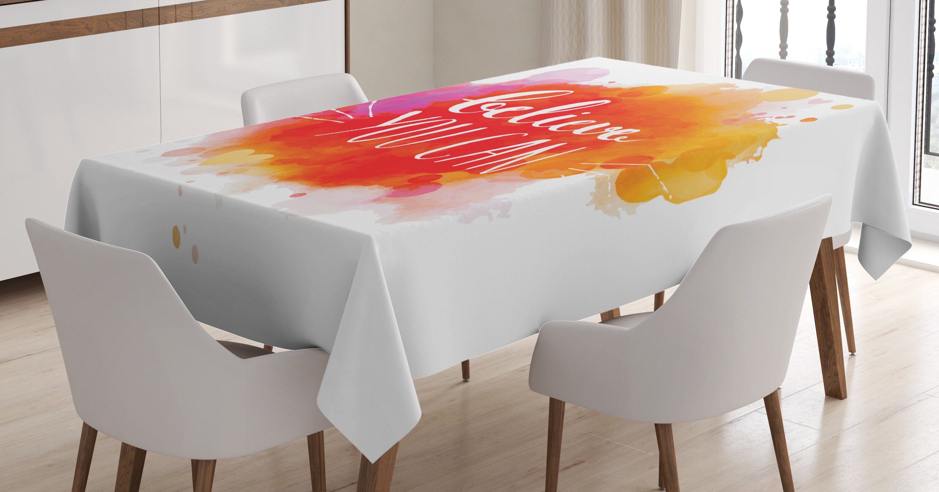 Farbfest Bereich können Sie Bunt Für Tischdecke Waschbar Außen geeignet Klare Farben, Wörter Abakuhaus Glauben den