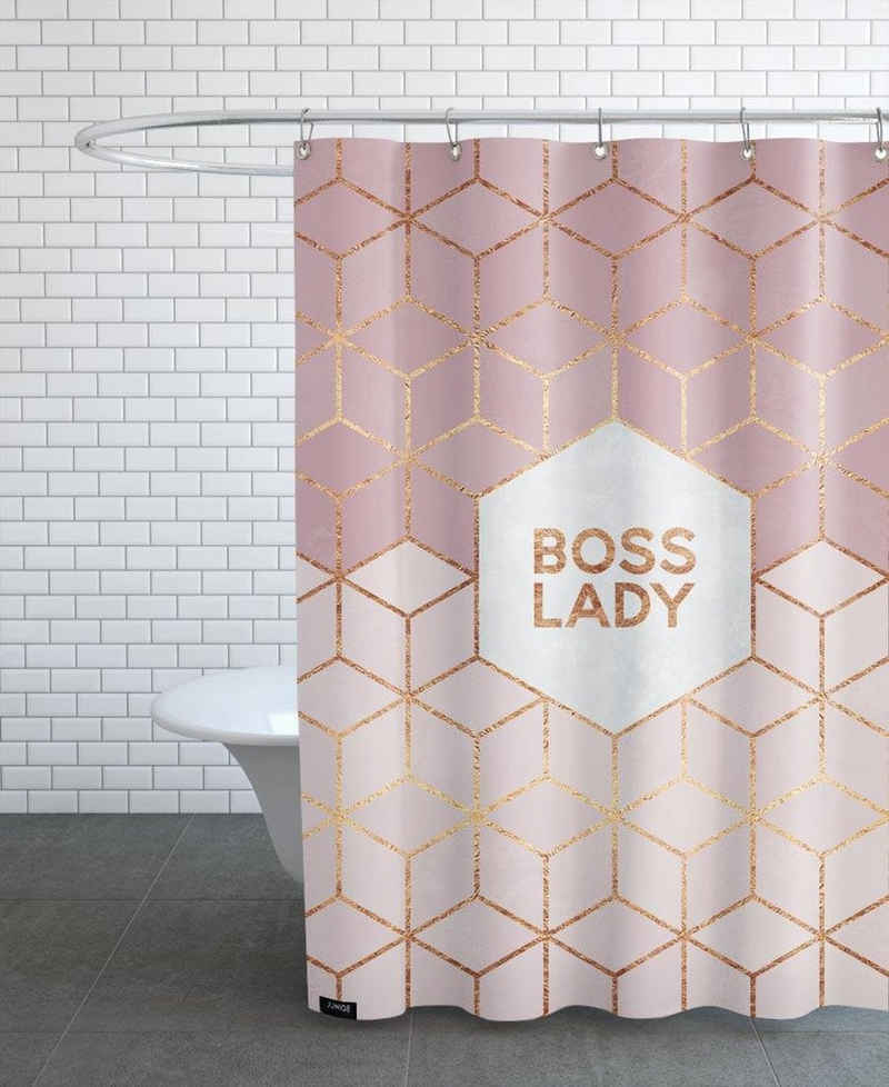 Juniqe Duschvorhang »Boss Lady Wasserabweisender Duschvorhang aus Polyester« Breite 150.0 cm (1-tlg)