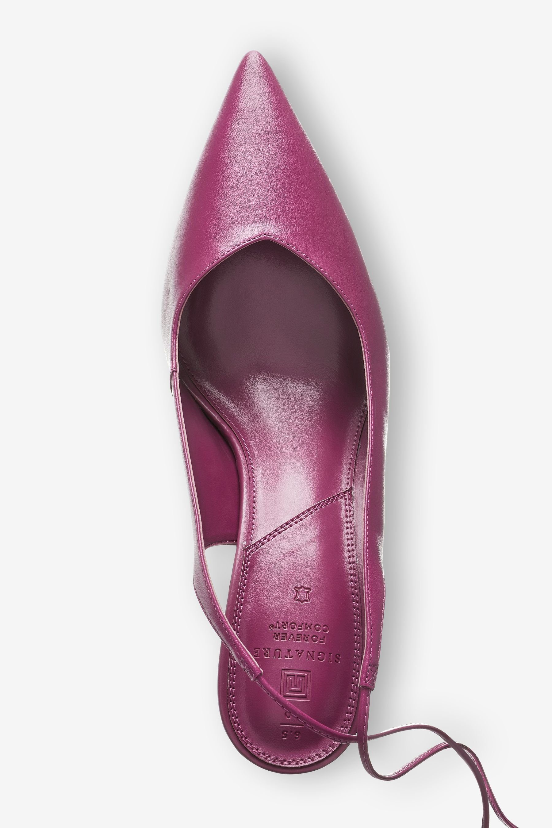 Spitze Forever Leder Pink (1-tlg) Pumps Signature Magenta aus Next Comfort® Riemchensandalette