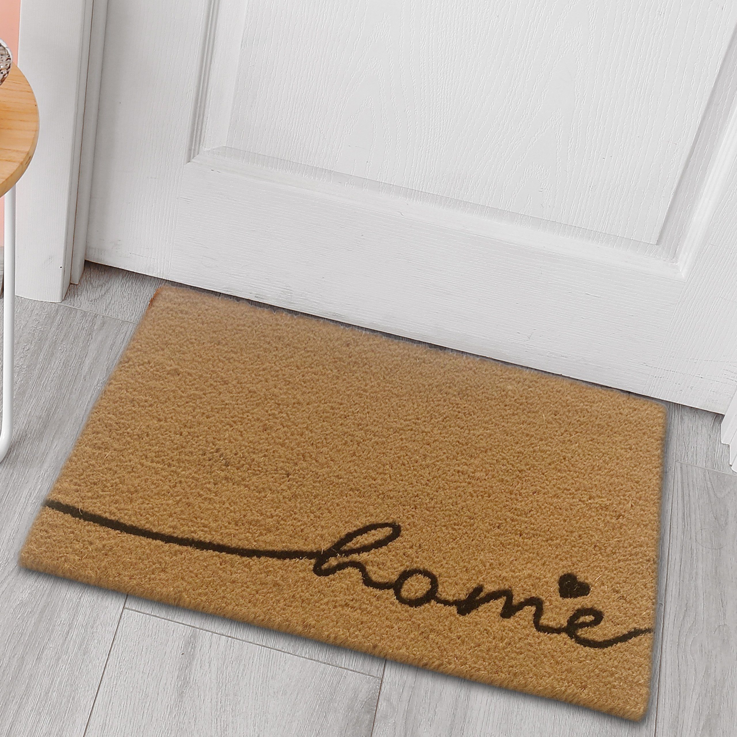 Carpetia Fußmatte Home Kokos Fußabtreter, schlichtes Design in braun-beige, günstig online kaufen