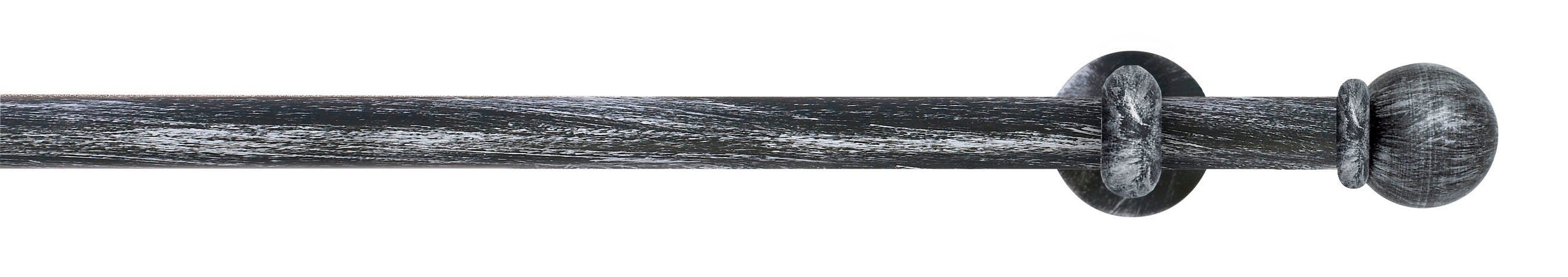 GARESA Gardinenstange ESPERANCA, Ø 16 mm, 2-läufig, Wunschmaßlänge, verschraubt, Metall, rustikale Vorhanggarnitur, verlängerbar, Eisen, Endk. Kugel, m. Ringe