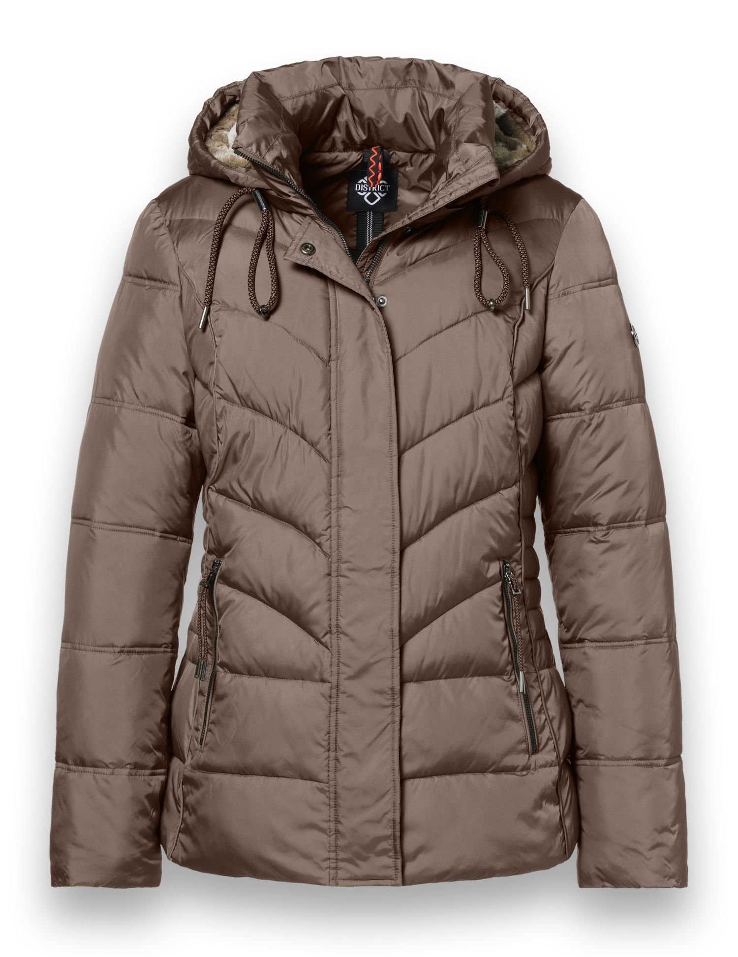 District Winterjacke Montana (mit Kapuze, gefüttert, wasserabweisend) braun günstig online kaufen