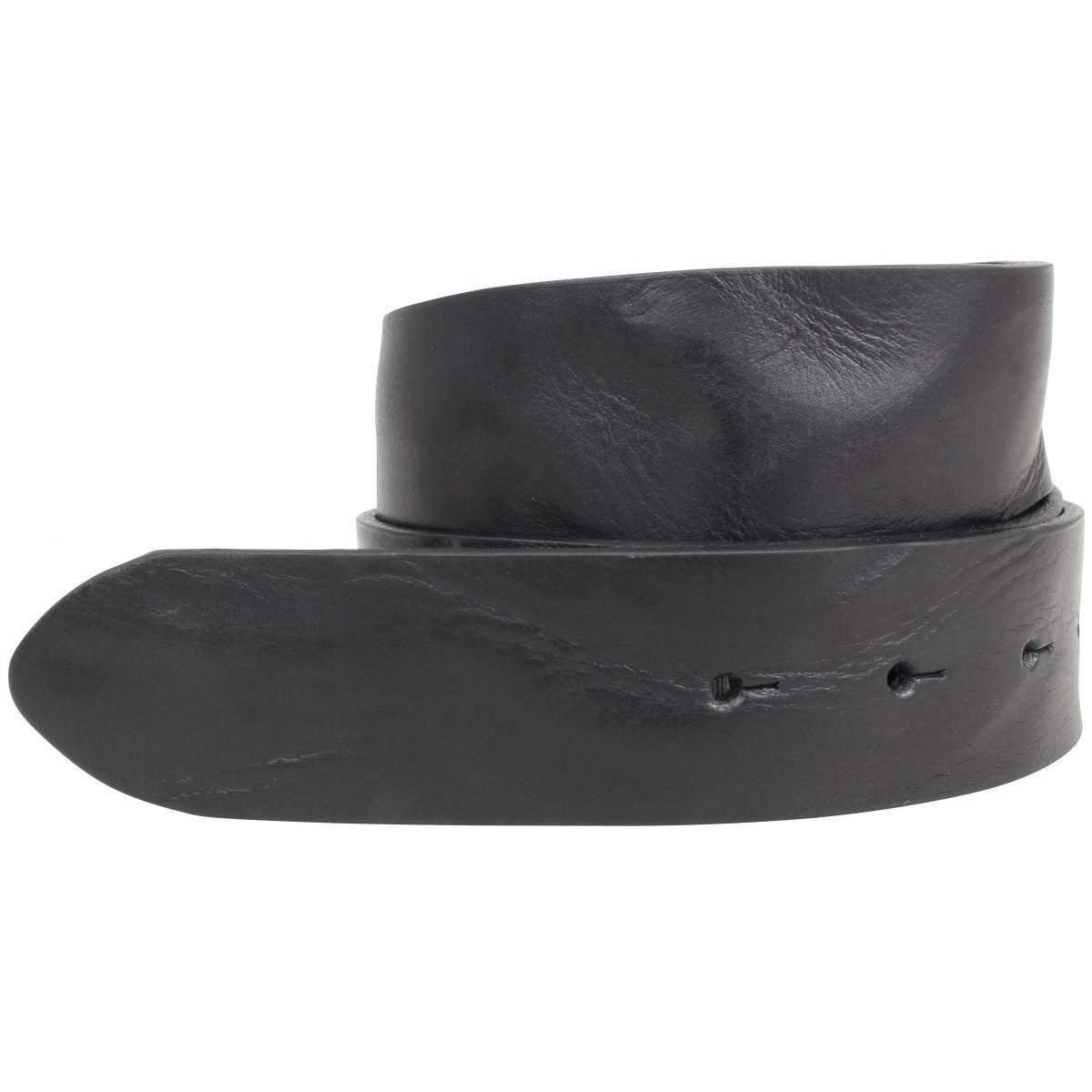 BELTINGER Ledergürtel Wechselgürtel aus Vollrindleder Used-Look mit Druckknöpfen 4 cm - Druc Schwarz