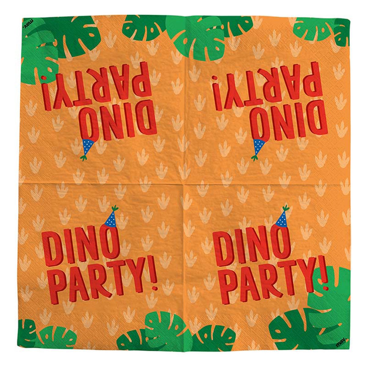 Grabo Papierserviette 'Dinosaurier', Servietten 20Stk./33x33cm