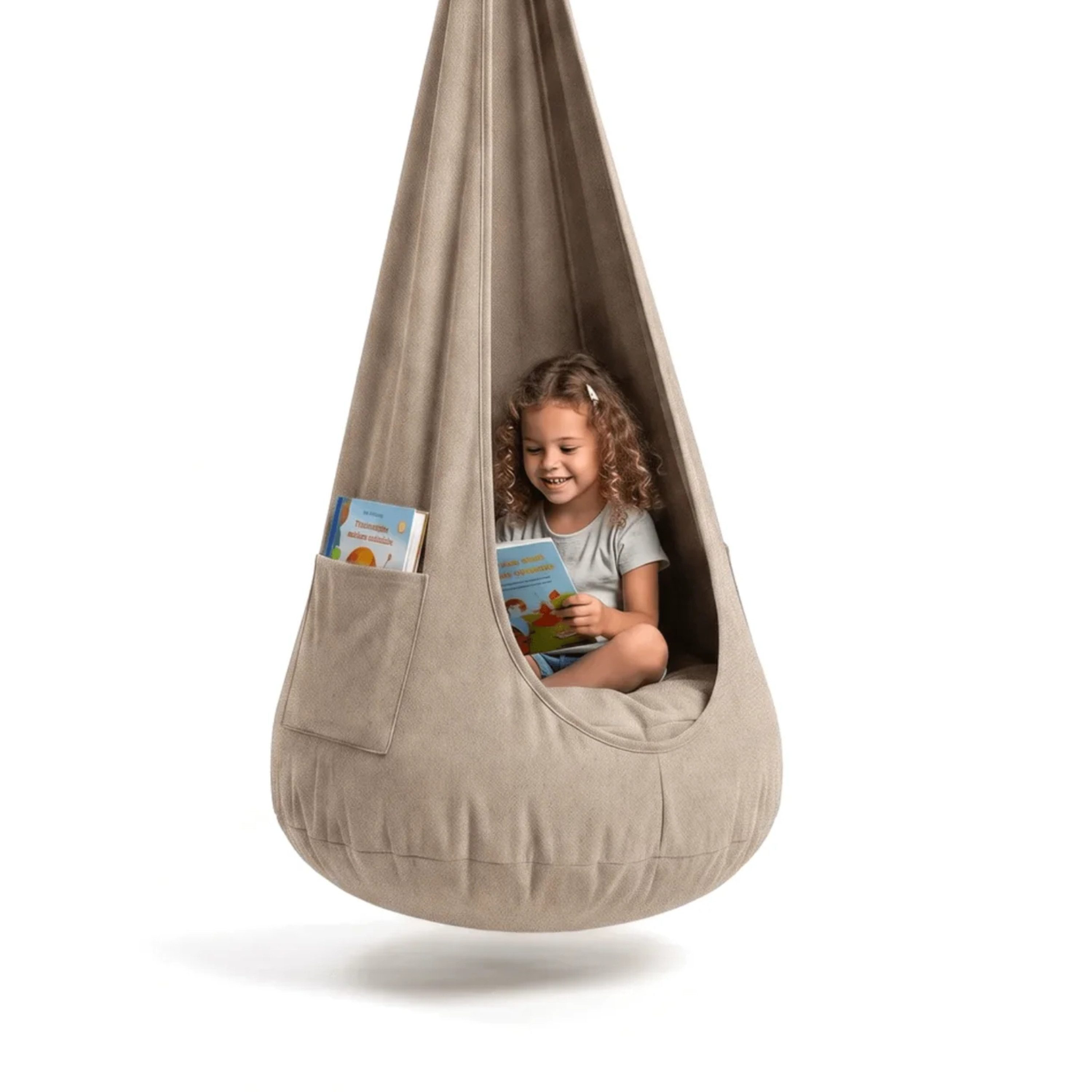 FAVRE Hängesessel Hängehöhle Kinder 2in1 mit herausnehmbarem Sitzkissen