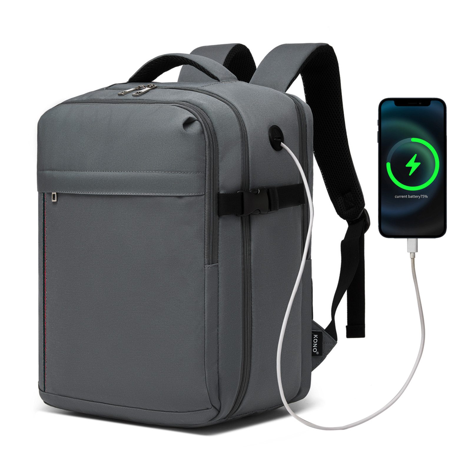 KONO Rucksack Kabinentasche für Ryanair – Handgepäck-Rucksack, 40x30x20 cm, 25 Liter