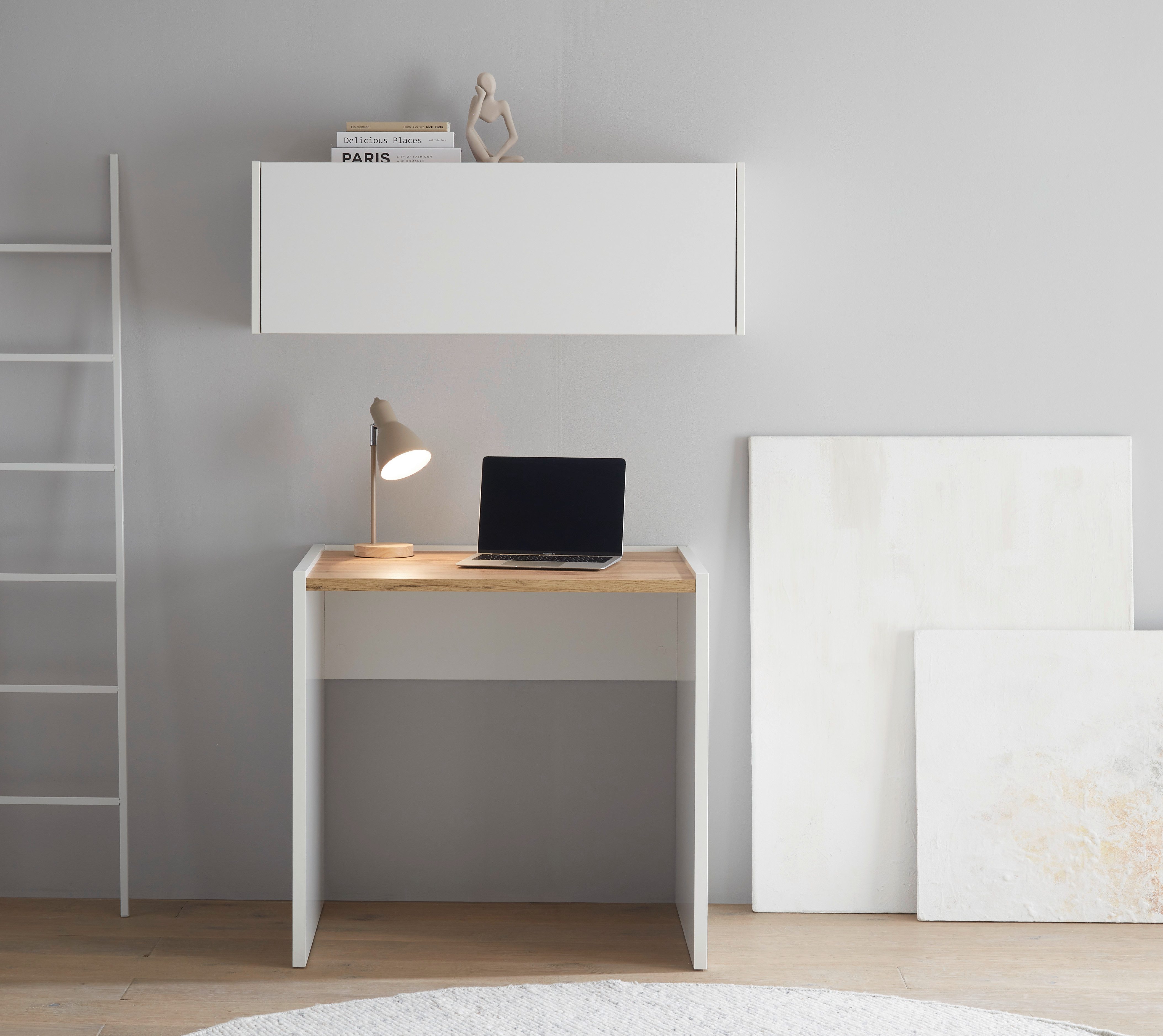 INOSIGN Büromöbel-Set CITY/GiRON, modernes Design, Homeoff., Büro in zwei Farben/Wotan Eiche, (Set, 2-tlg), enthält Hängeschrank, Schreibtisch, wohnliches Home Office