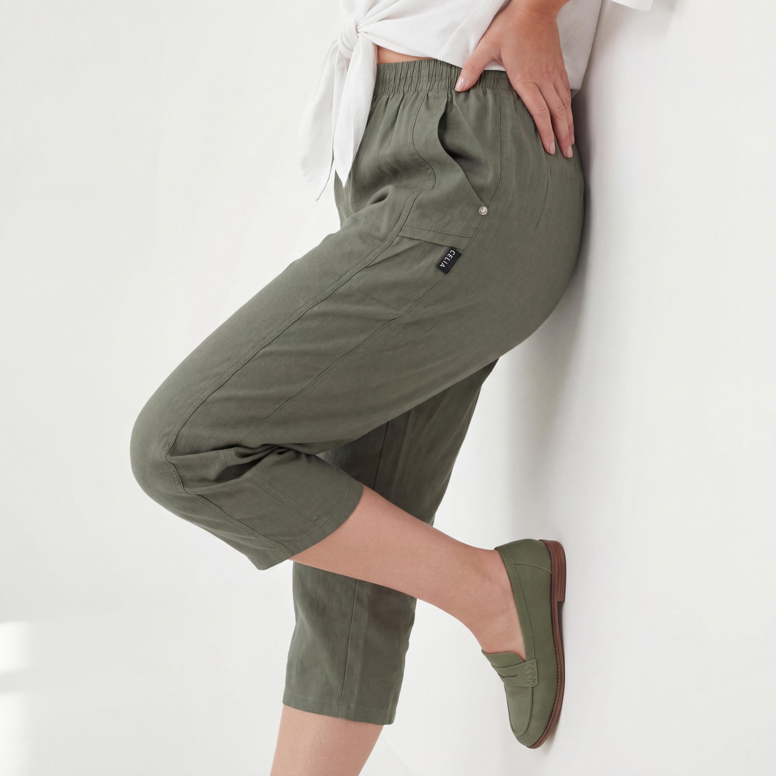 OriginalYou Caprihose Damen Sommerhose mit Stretch 7/8 Capri Schlupfhose bequemer Stretchbund, in den Größe 36 bis 50 erhältlich – Bild 5 von 5