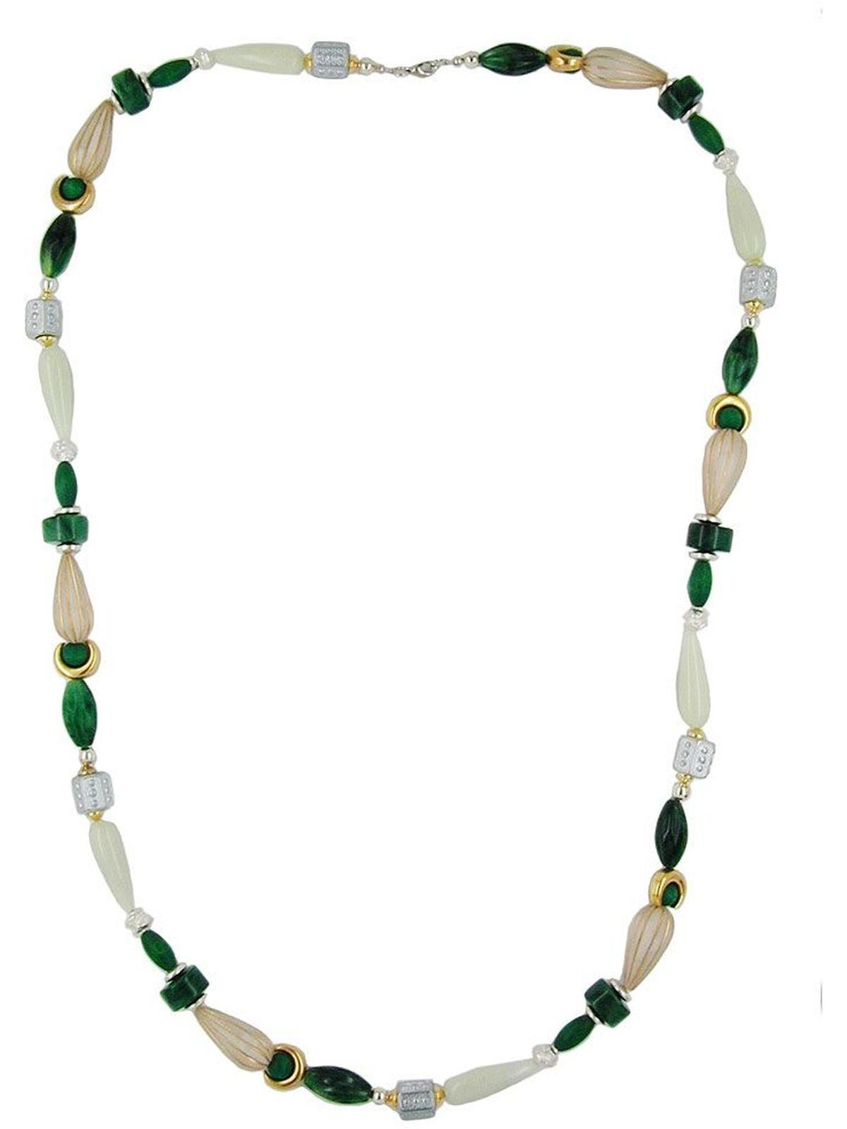 (1-tlg) Kette mint-grün-bicolor Gallay Perlenkette
