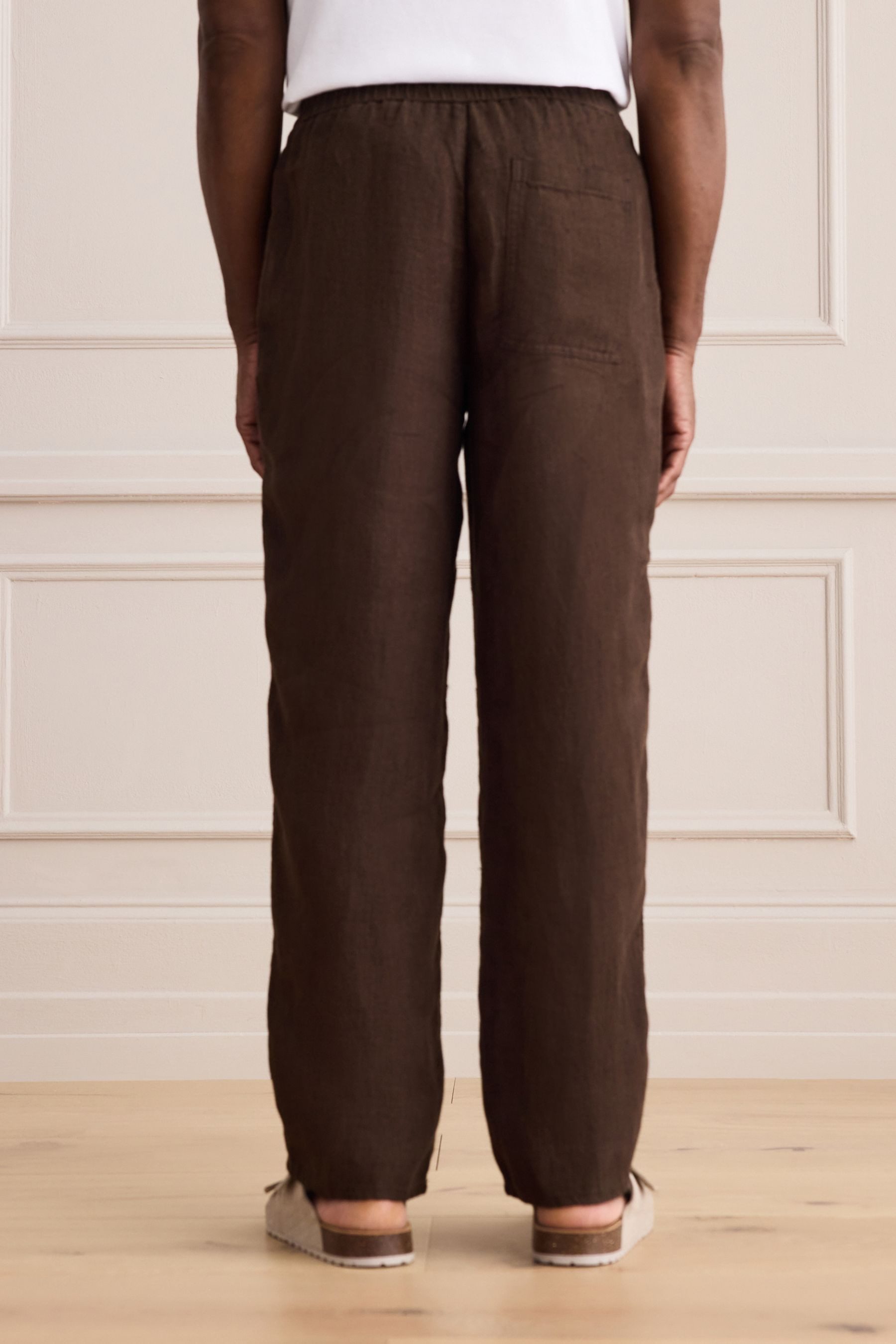 Next Dehnbund-Hose Signature Relaxed Fit strukturierte Leinen-Hose (1-tlg)