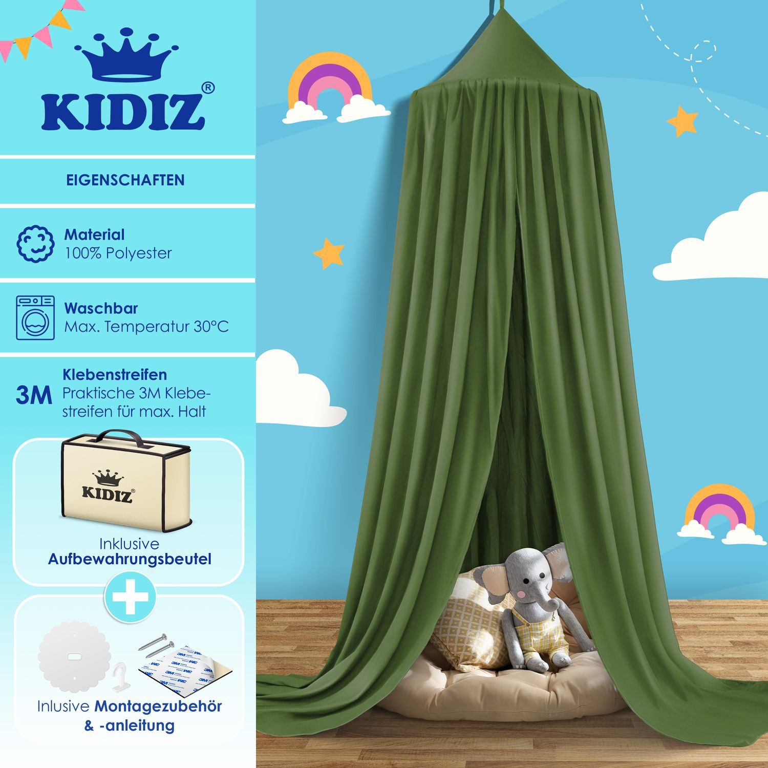 KIDIZ Betthimmel, Baldachin Kinderzimmer Betthimmel babybett günstig online kaufen