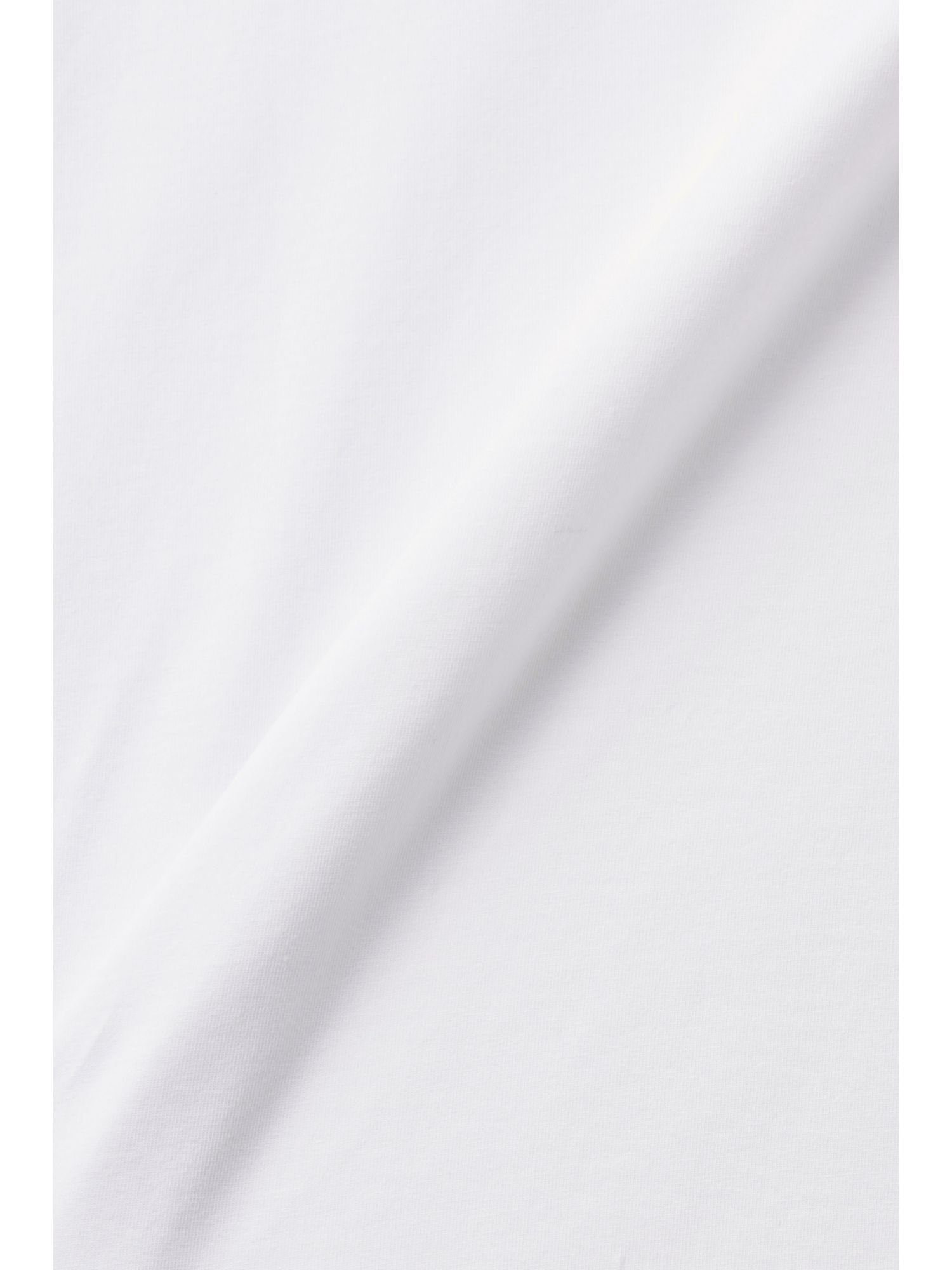 Esprit T-Shirt T-Shirt mit U-Boot-Ausschnitt (1-tlg) WHITE