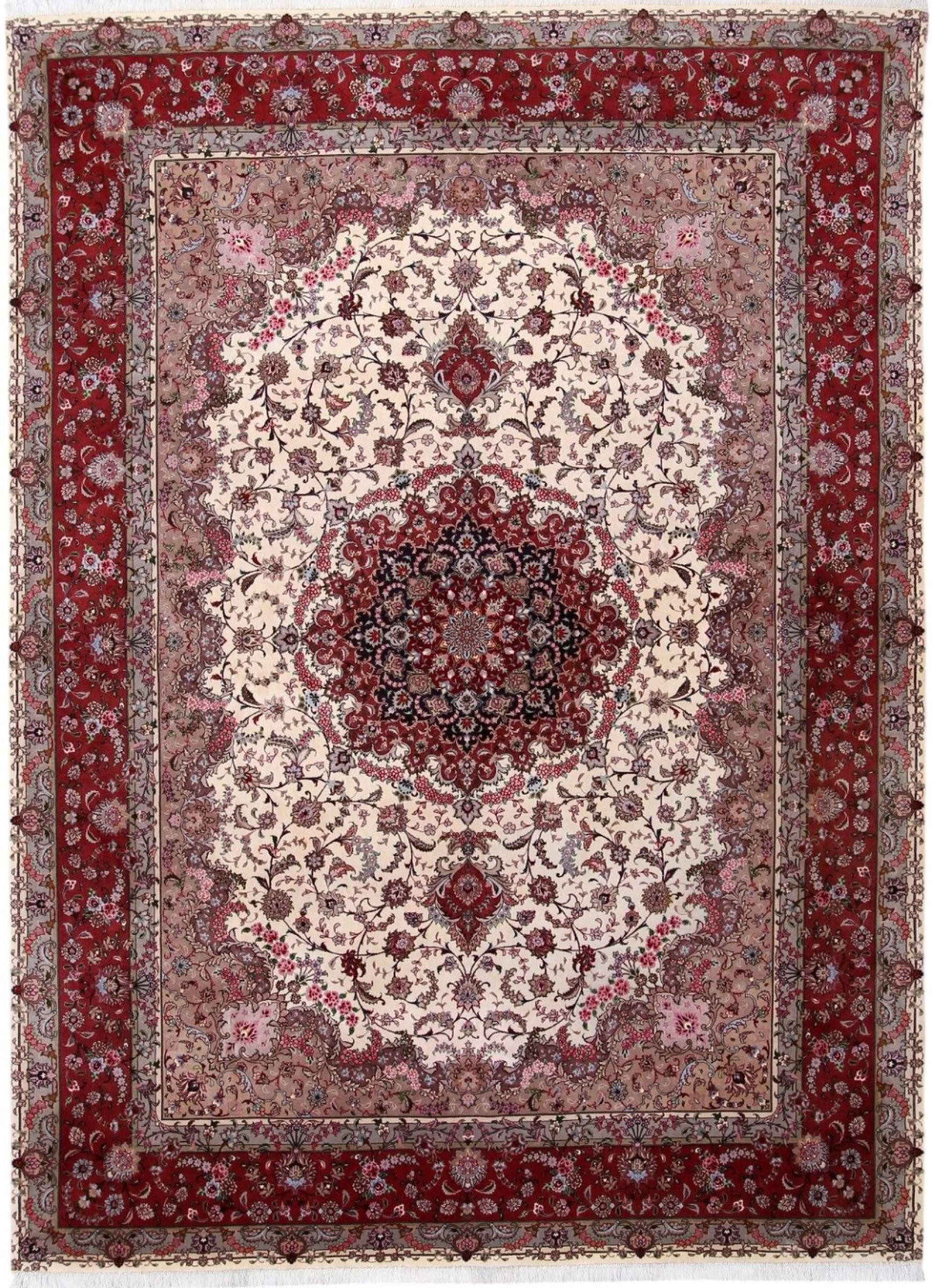Nain Trading Orientteppich Täbriz 50Raj 251x345 Handgeknüpfter Orientteppich / Perserteppich, rechteckig, Höhe: 9 mm