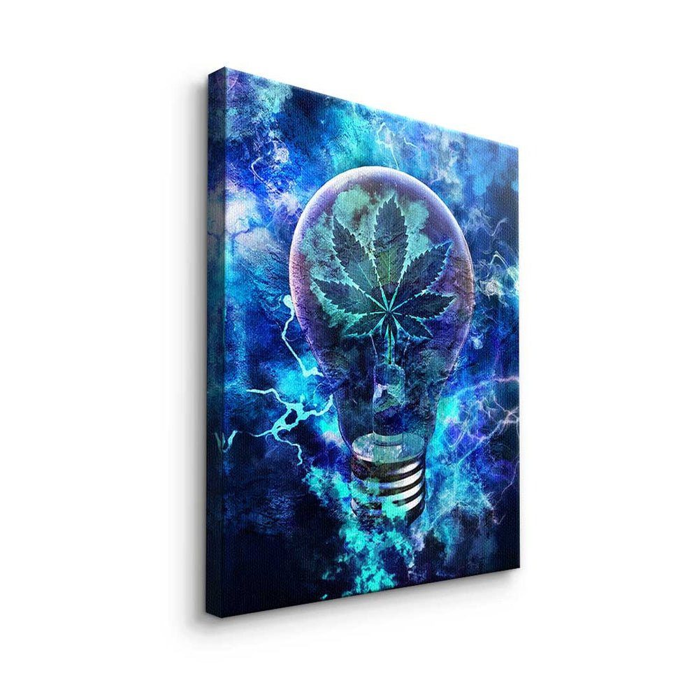 Rahmen silberner - DOTCOMCANVAS® Mindset Pop - - Die Leinwandbild Erleuchtung Leinwandbild, Art Premium