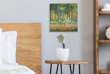 OneMillionCanvasses® Leinwandbild Die Familie des Künstlers im Garten - Claude Monet, (1 St), Leinwand Bilder für Wohnzimmer Schlafzimmer