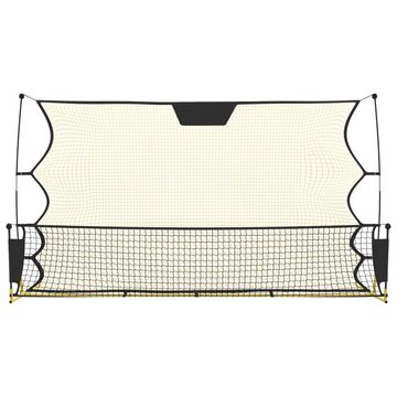 vidaXL Fußballtor Fußball-Rebounder Schwarz und Gelb 183x85x120 cm Polyester