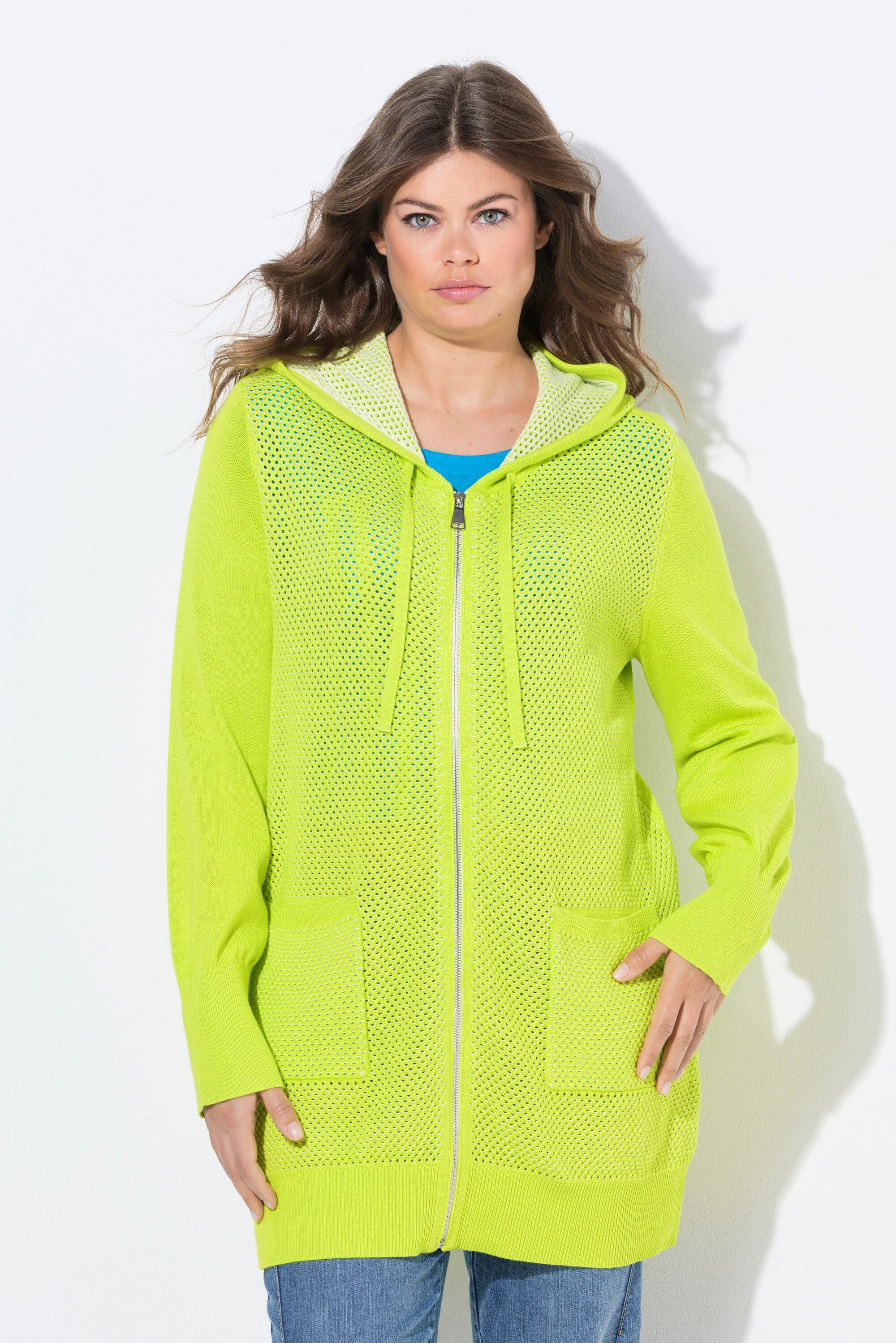 Laurasøn Strickjacke Strickjacke mit Reißverschluss Kapuze günstig online kaufen