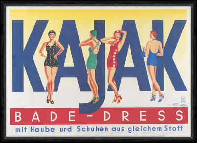 Kunstdruck KAJAK Bade Dress Haube Schuhe Stoff Textil Marke Kunstdruck Faks_Werbu, (1 St)