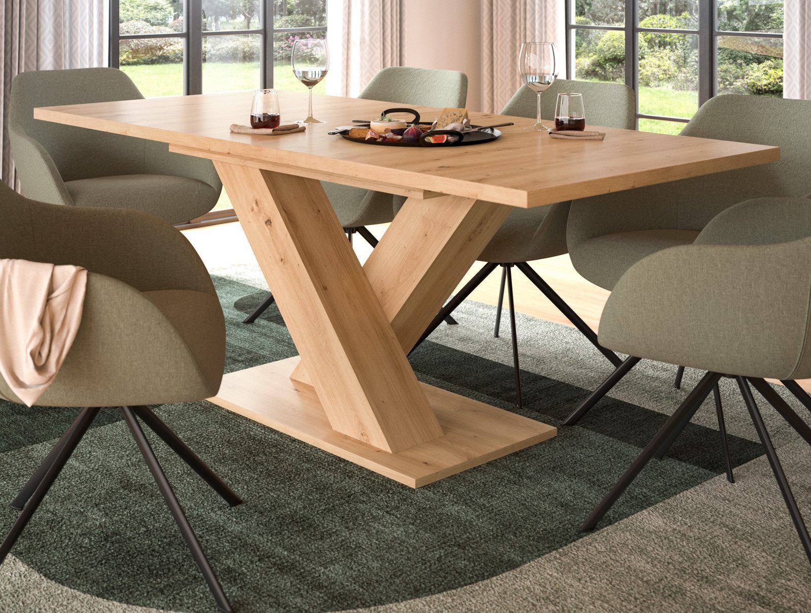 Inn.Furn Esstisch Home-X (in Artisan Eiche günstig online kaufen