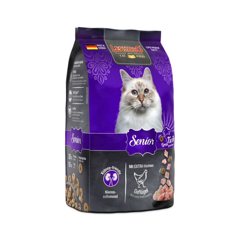 Leonardo Catfood Senior - gut verdauliches Trockenfutter für ältere Katzen, Trockenfutter für: Katzen