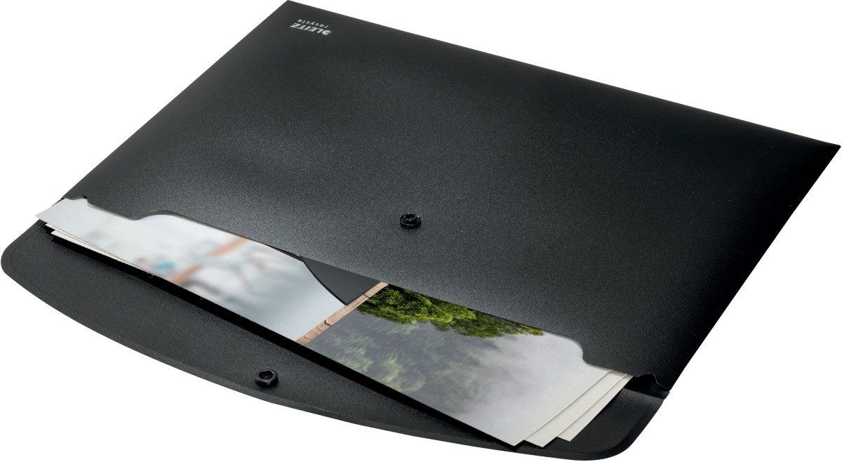 LEITZ Fächermappe Sammelmappe Recycle A4 PP schwarz