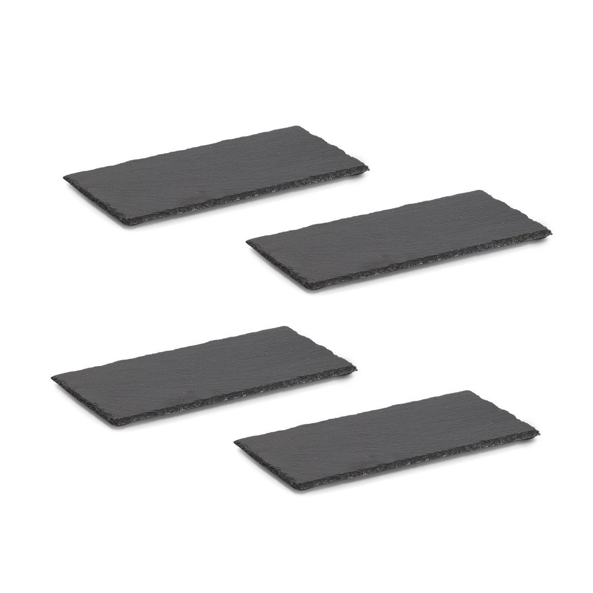Zeller Present Servierplatte Servierplatten, Schiefer, 4tlg., Schiefer, (Set, 4-tlg), ca. 30x15x0,7 cm