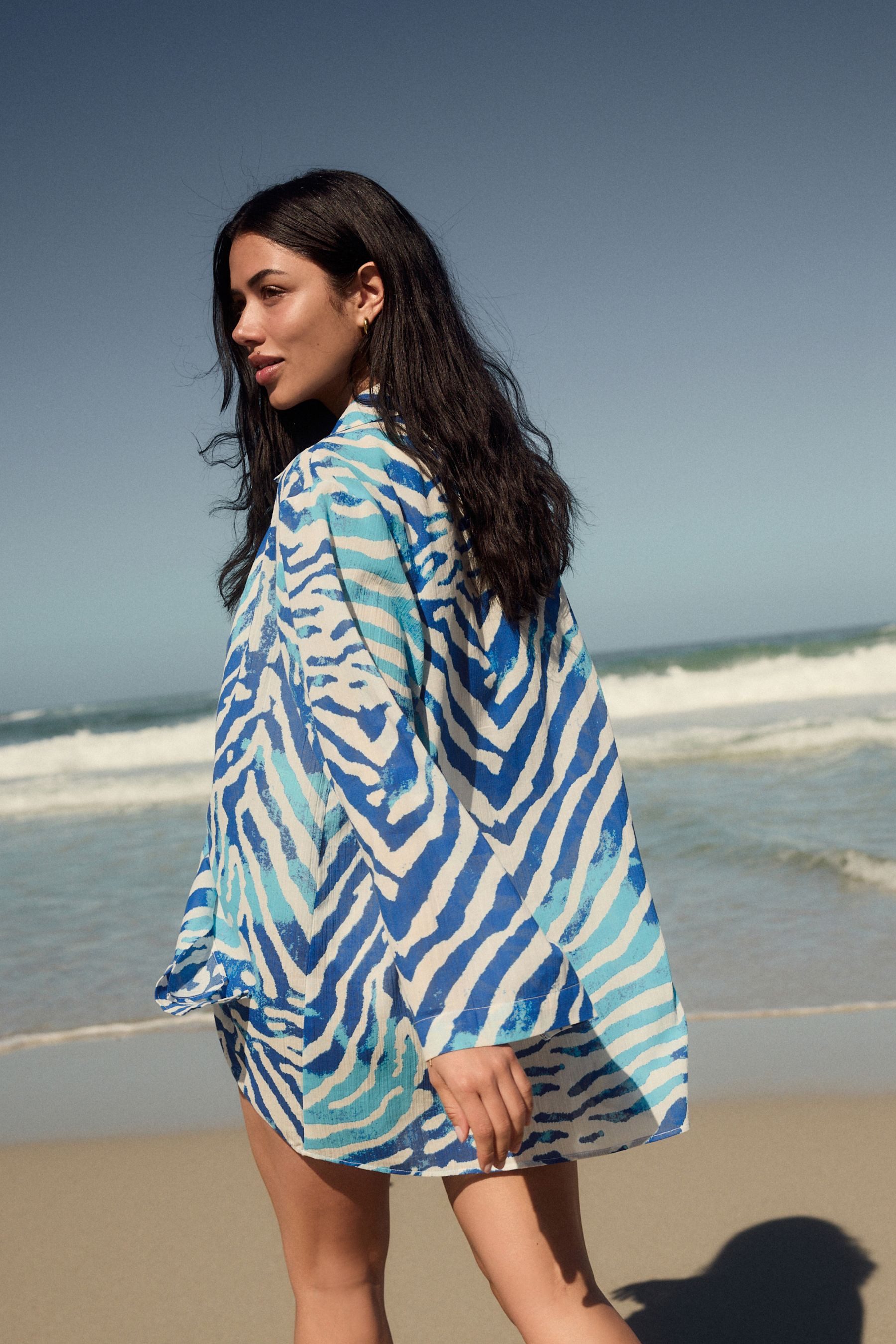 Next Strandkleid Strandkleid mit Bindedetail aus günstig online kaufen