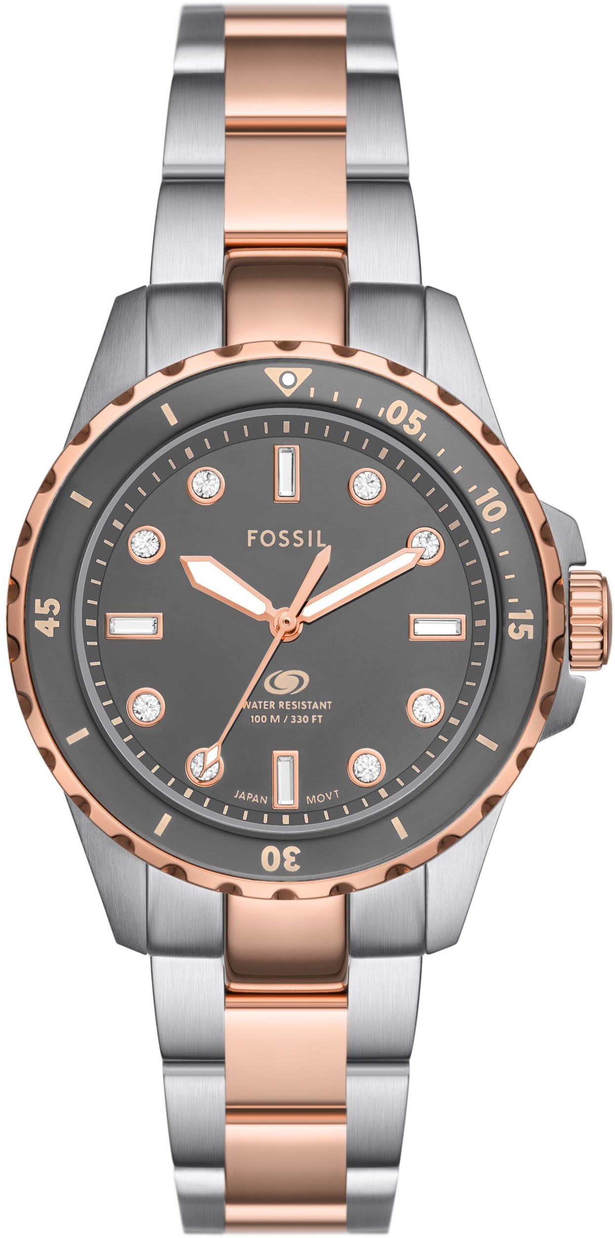 Fossil Quarzuhr FOSSIL BLUE DIVE LADIES, Armbanduhr, Damenuhr, analog