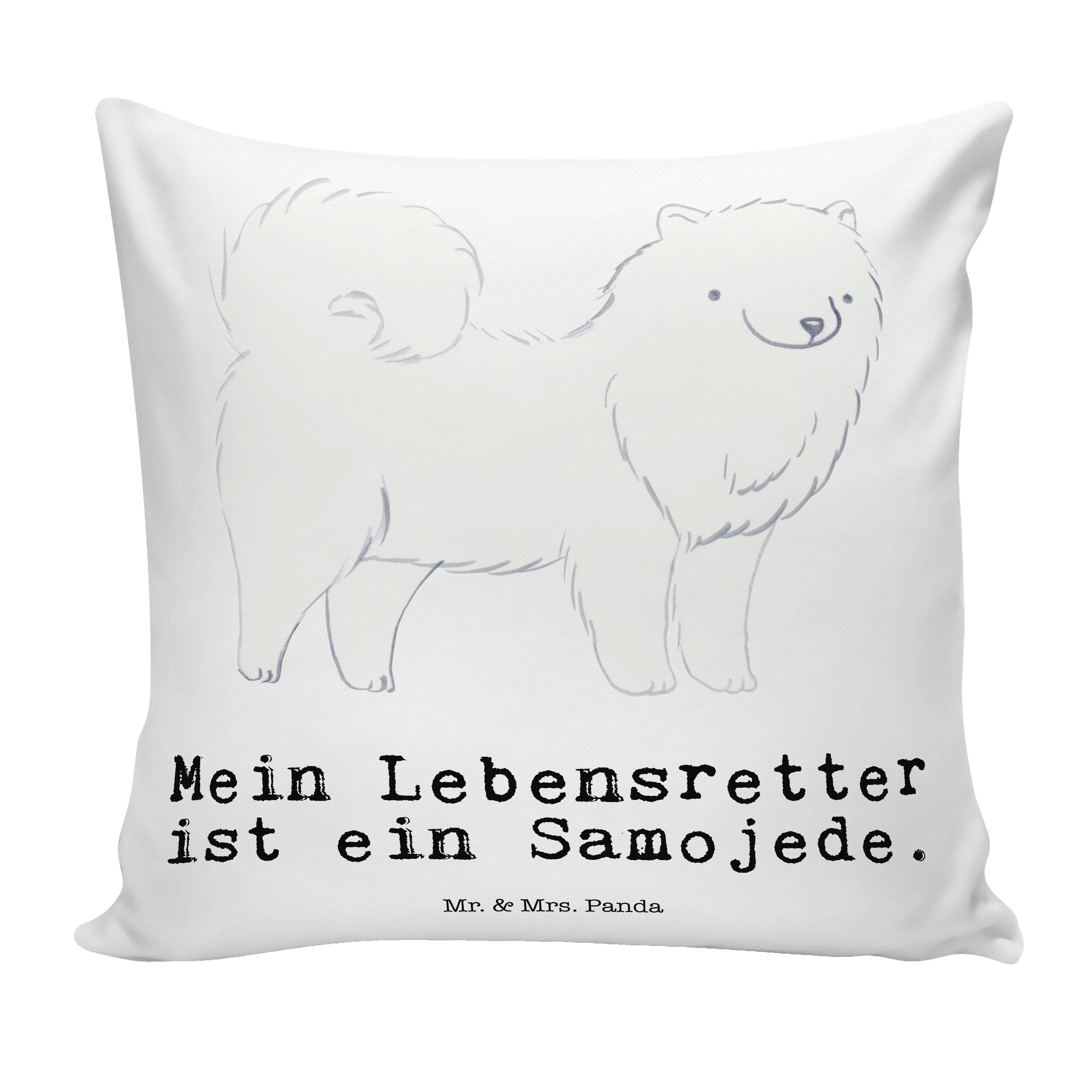 - Weiß Dekokissen Samojede - Panda Mr. Kissenhülle Lebensretter Mrs. Geschenk, Hundebesitzer, &