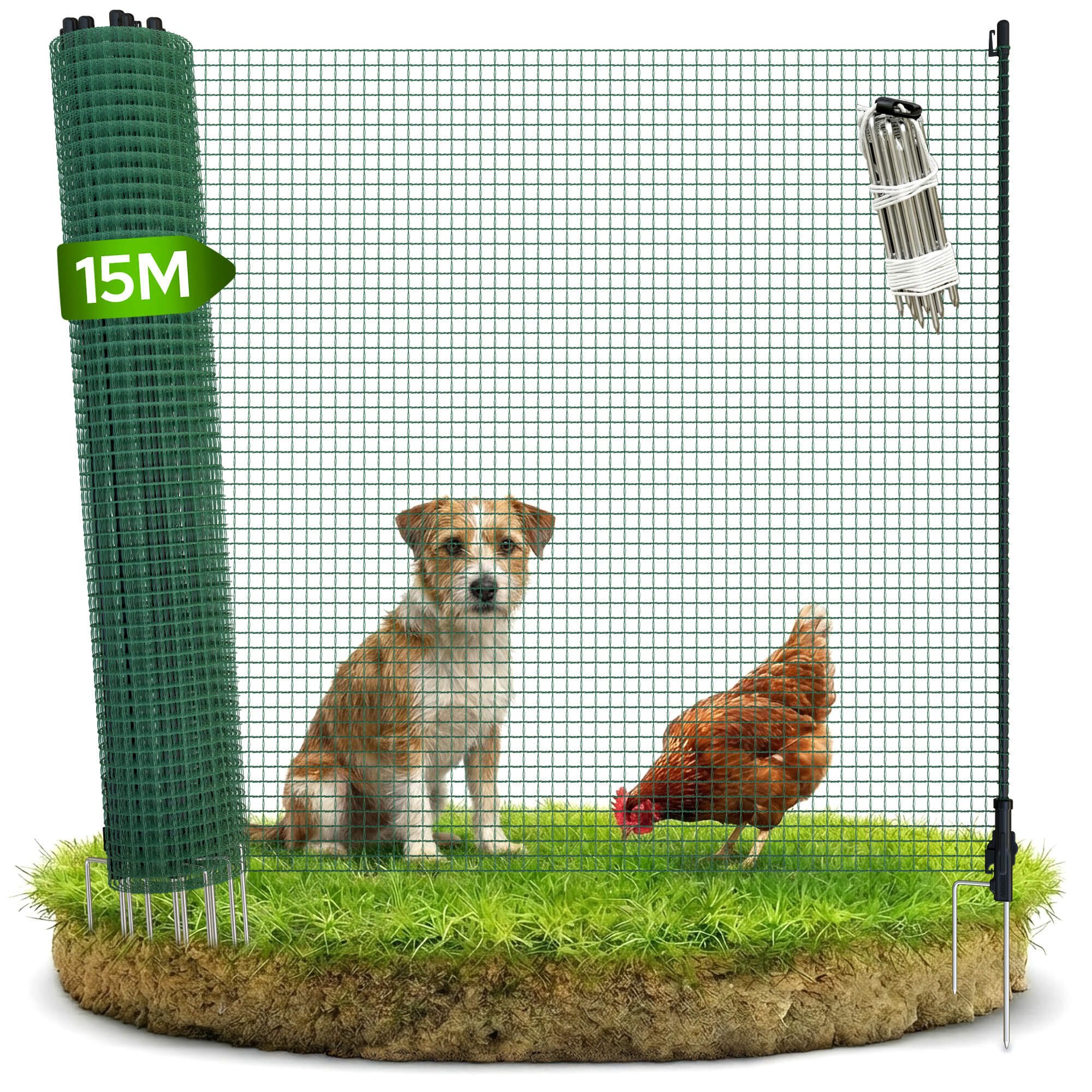 Arebos Weidenzaun Flexibel stellbar, Schimmelresistent, Wasserresistent, UV-Geschützt, (Packung), Feinmaschig, Flexibel stellbar, Schimmelresistent, Wasserresistent