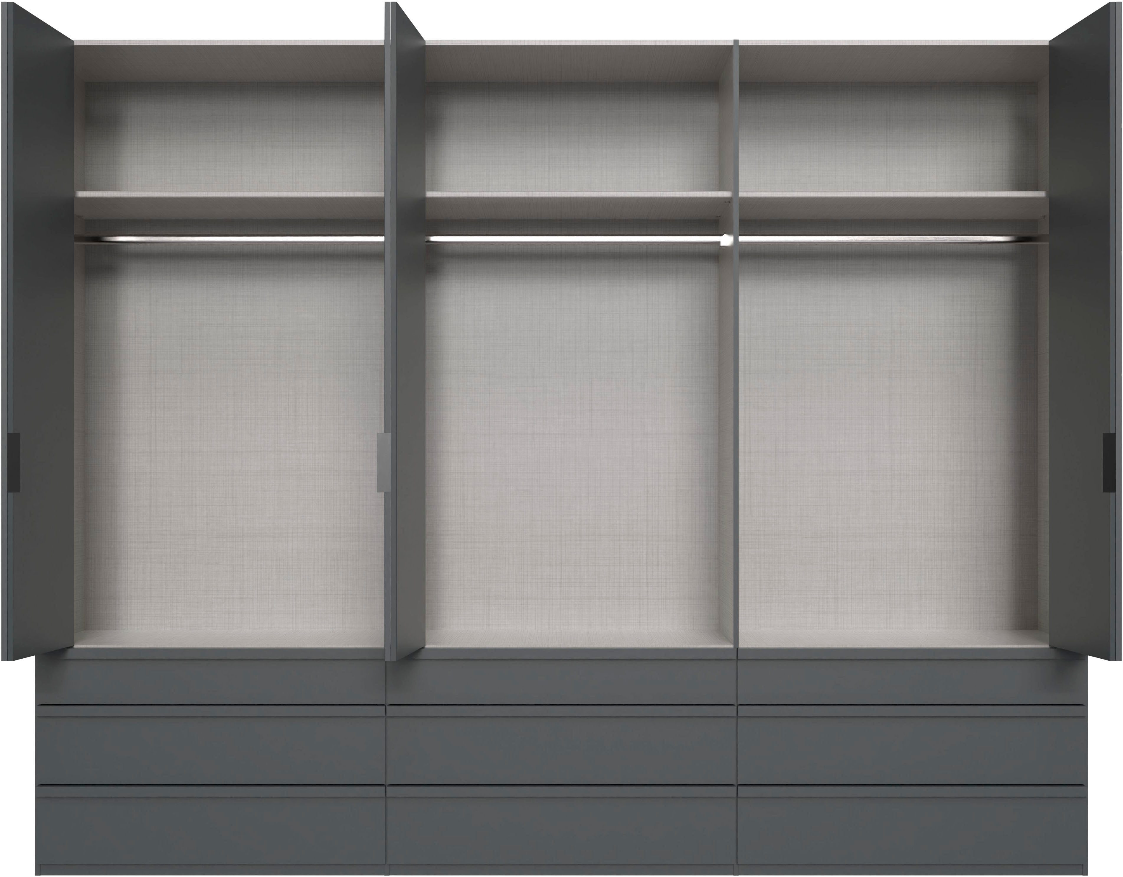 Wimex Falttürenschrank Oxford by fresh to go, in der Breite 300cm, in 2 Höhen erhältlich (mit Schubladen, wahlweise mit oder ohne Spiegel) mit hochwertigen Falttüren für den perfekten Überblick