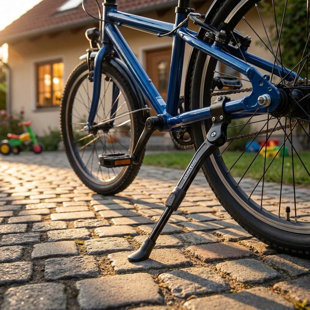 Contec Fahrradständer Contec Seitenständer CKS-200 ALU 16 bis 24 Zoll verstellbar schwarz