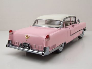 GREENLIGHT collectibles Modellauto Cadillac Fleetwood Series 60 1955 pink weiß Modellauto 1:18 Greenlight, Maßstab 1:18
