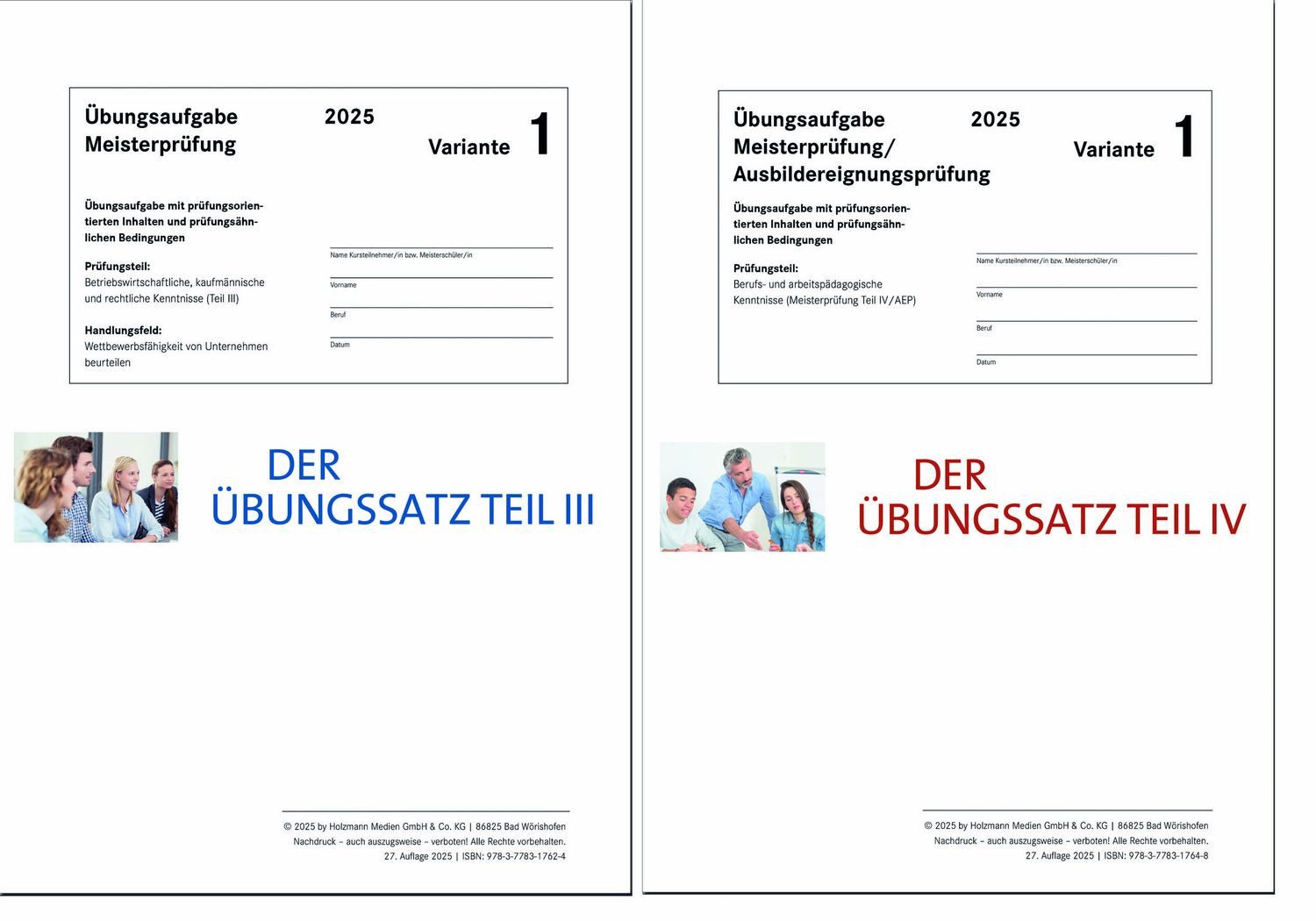 Schulbuch Das Übungspaket Teile III + IV - Variante 1 Zur Vorbereitung auf die M Lothar Semper, Bernhard Gress