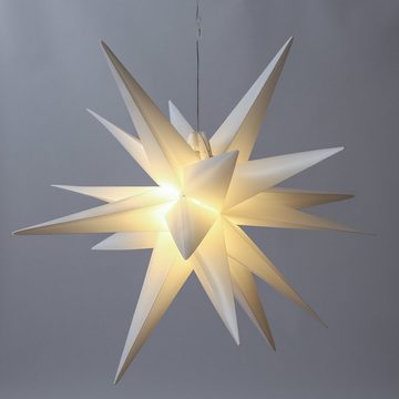MARELIDA LED-Stern für außen LED Outdoor 3D Stern Leuchtstern hängend 60cm Weihnachtsstern Außen, LED Classic, warmweiß (2100K bis 3000K)