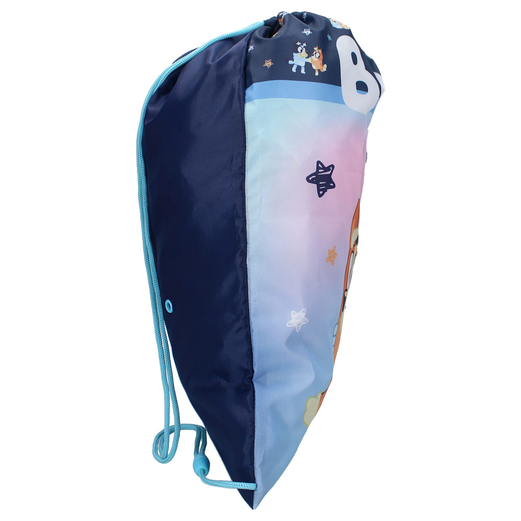 Bluey Turnbeutel Kordelzugbeutel Smoochy Kiss für Schule & Freizeit 44 x 36 cm