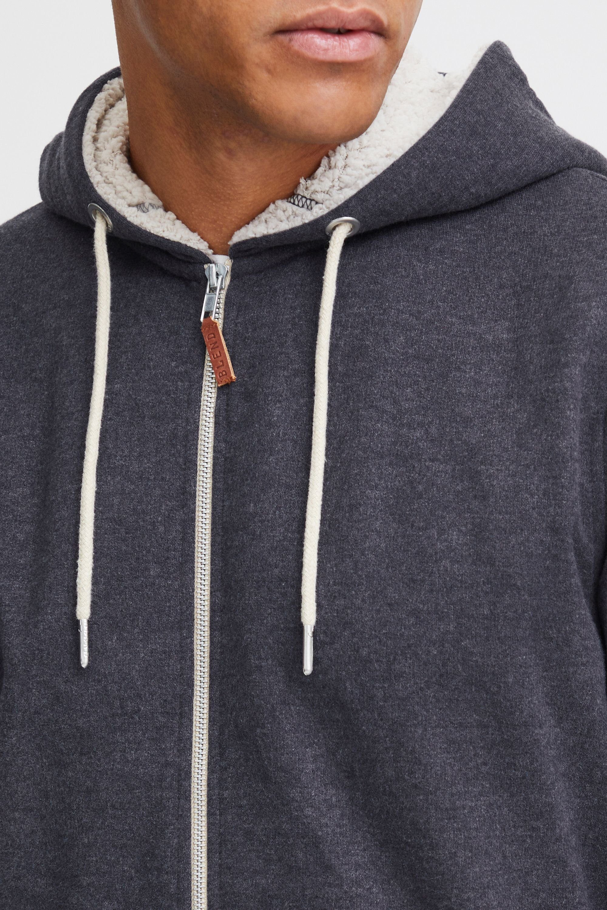 Blend Kapuzenpullover BHHulker Sweatshirtjacke mit Teddyeinsatz in der Kapuze