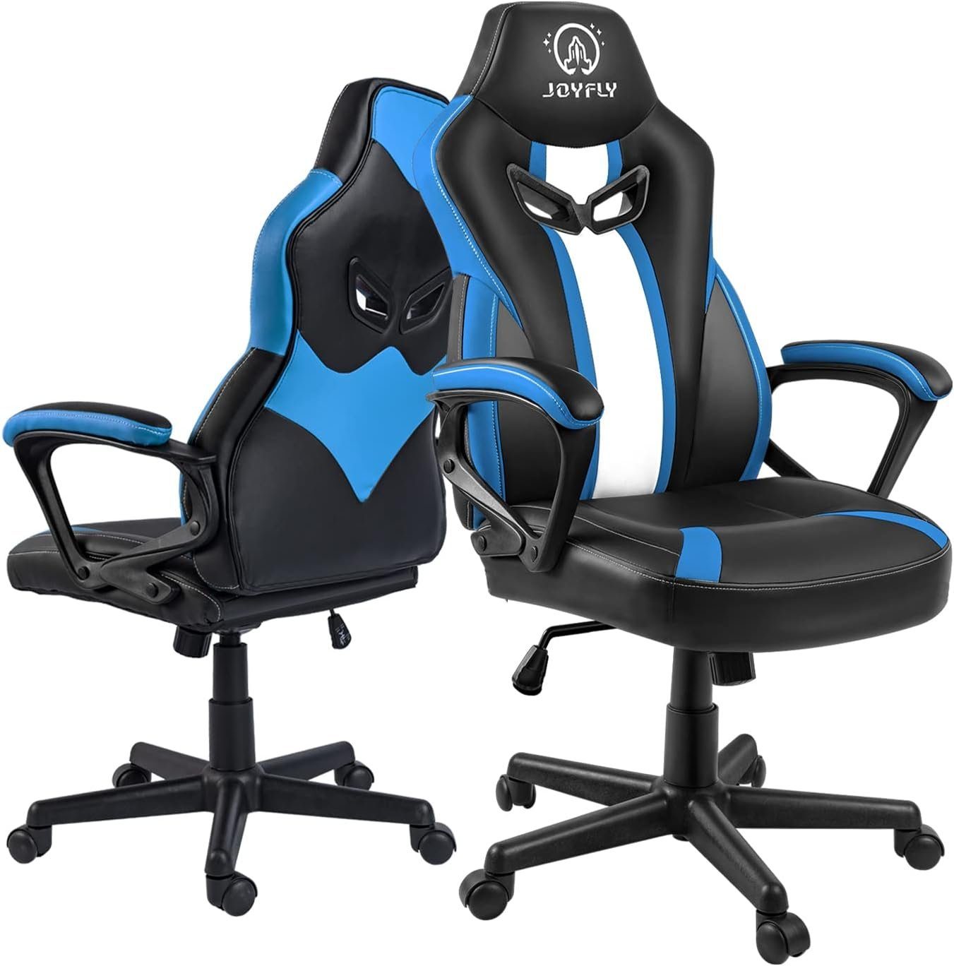 JOYFLY Gaming Chair (Gamer Stuhl Ergonomischer Gaming Stuhl mit Lordosenstütze), Gaming Sessel PC-Stuhl mit Höhenverstellbar, Erwachsene Junge(Blau)