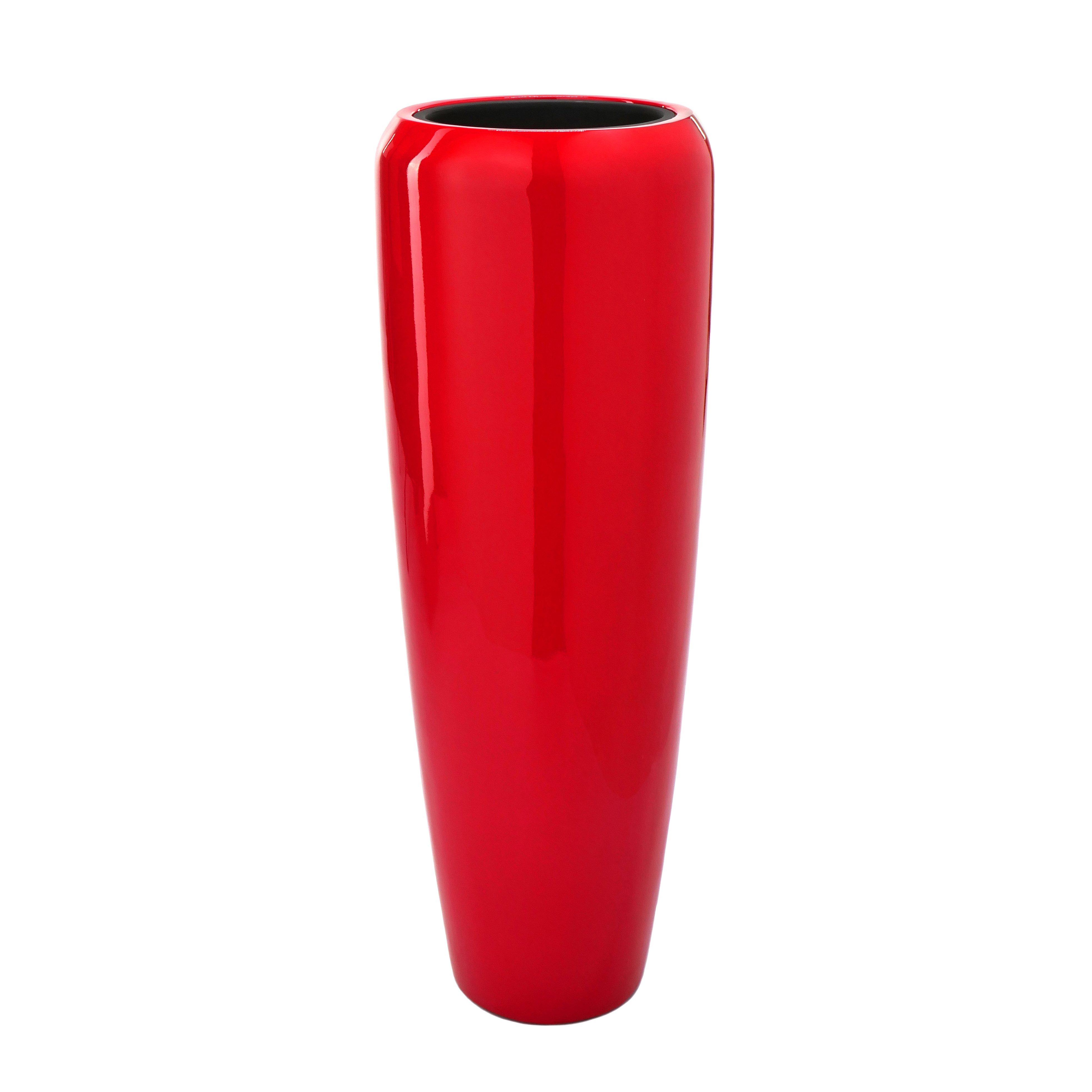 Flingora Bodenvase Cleo, mit Einsatz - Fiberglas - Indoor & Outdoor - Rot - Höhe 97 cm