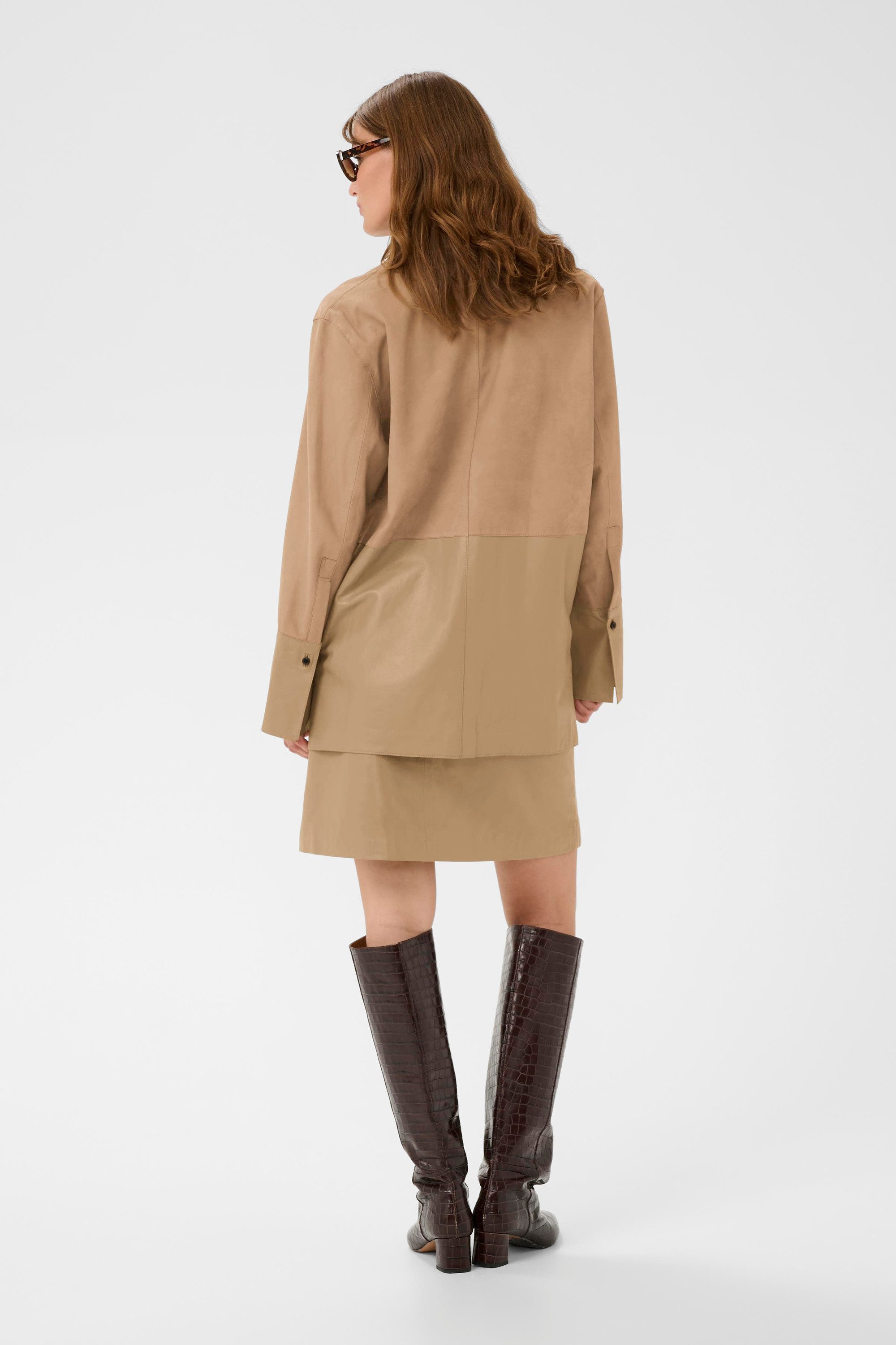 SOAKED IN LUXURY Lederblazer Lederhemd SLParvati