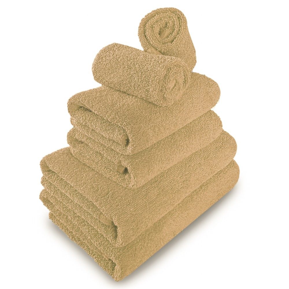 MatratzenL.A.B® Handtuch Set 500 g/m² Blauer Schwan®, 100% Baumwolle (2x Gästetuch + 2x Handtuch + 2x Duschtuch, 6-St), Frottee, mit Aufhänger, einzeln verpackt