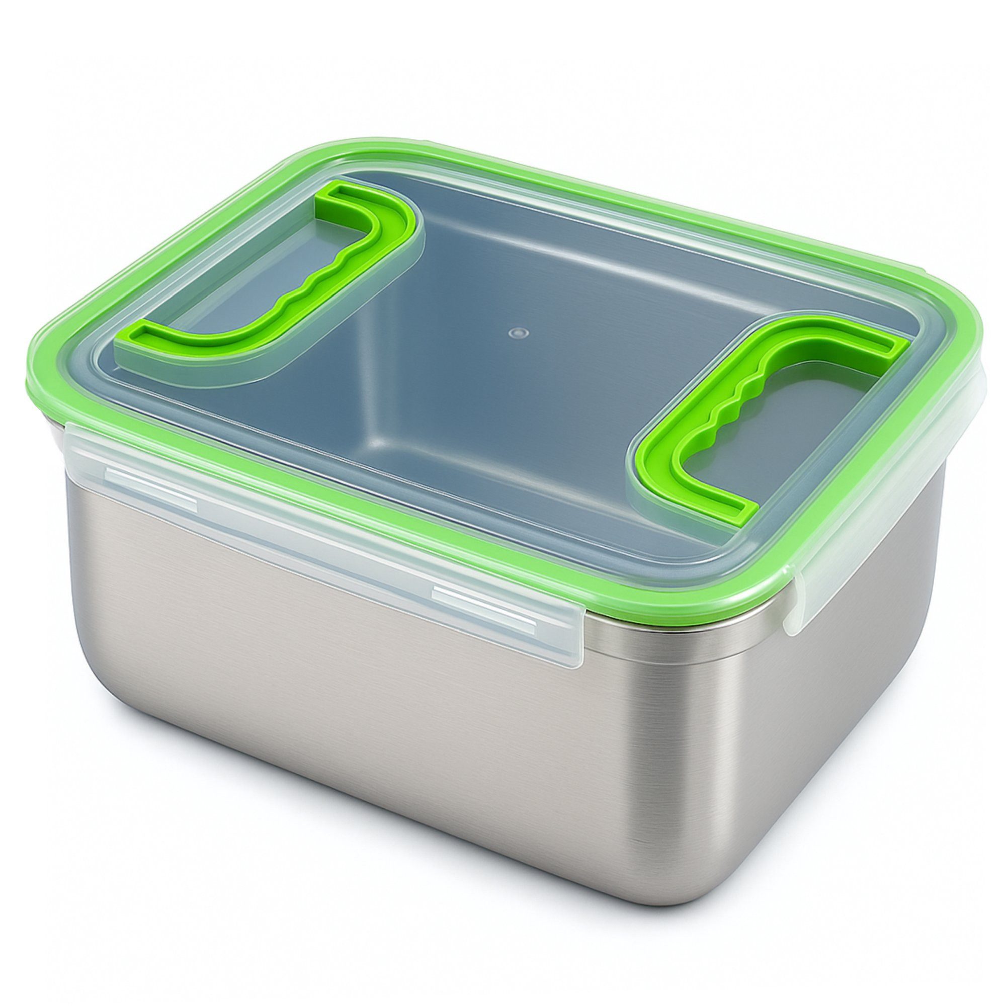 immer Frischhaltedose Vorratsdose Edelstahl für Meal Prep, Teig gehen, Marinieren 6L, Edelstahl, (2-tlg), 100% dicht, spülmaschinenfest, gefriergeeignet