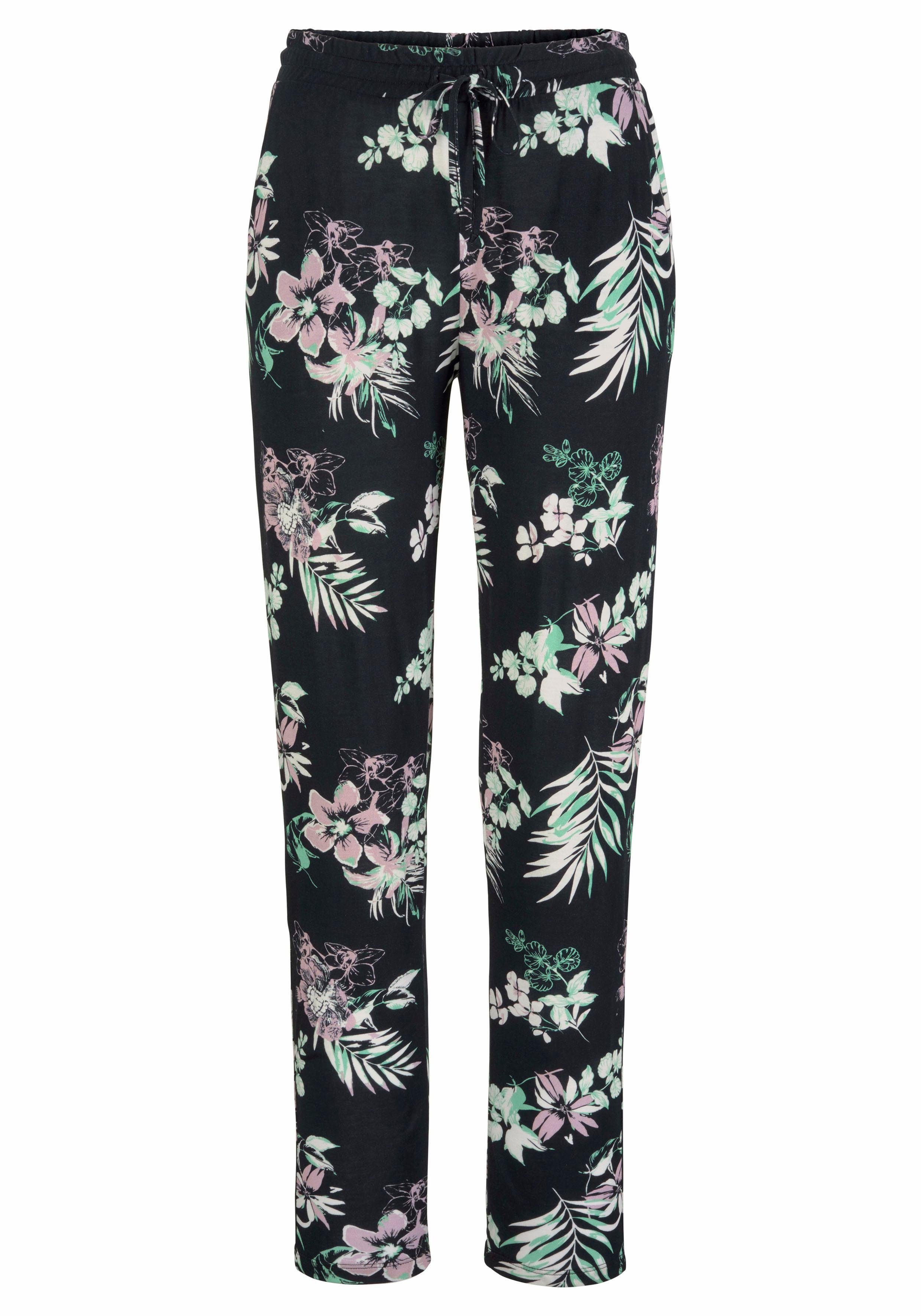 LASCANA Strandhose mit tropischem Druck und