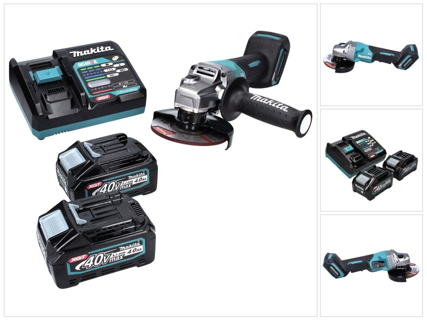 Makita Akku-Winkelschleifer GA 016 GM2 Akku Winkelschleifer 40 V max. 125 mm Brushless XGT + 2x
