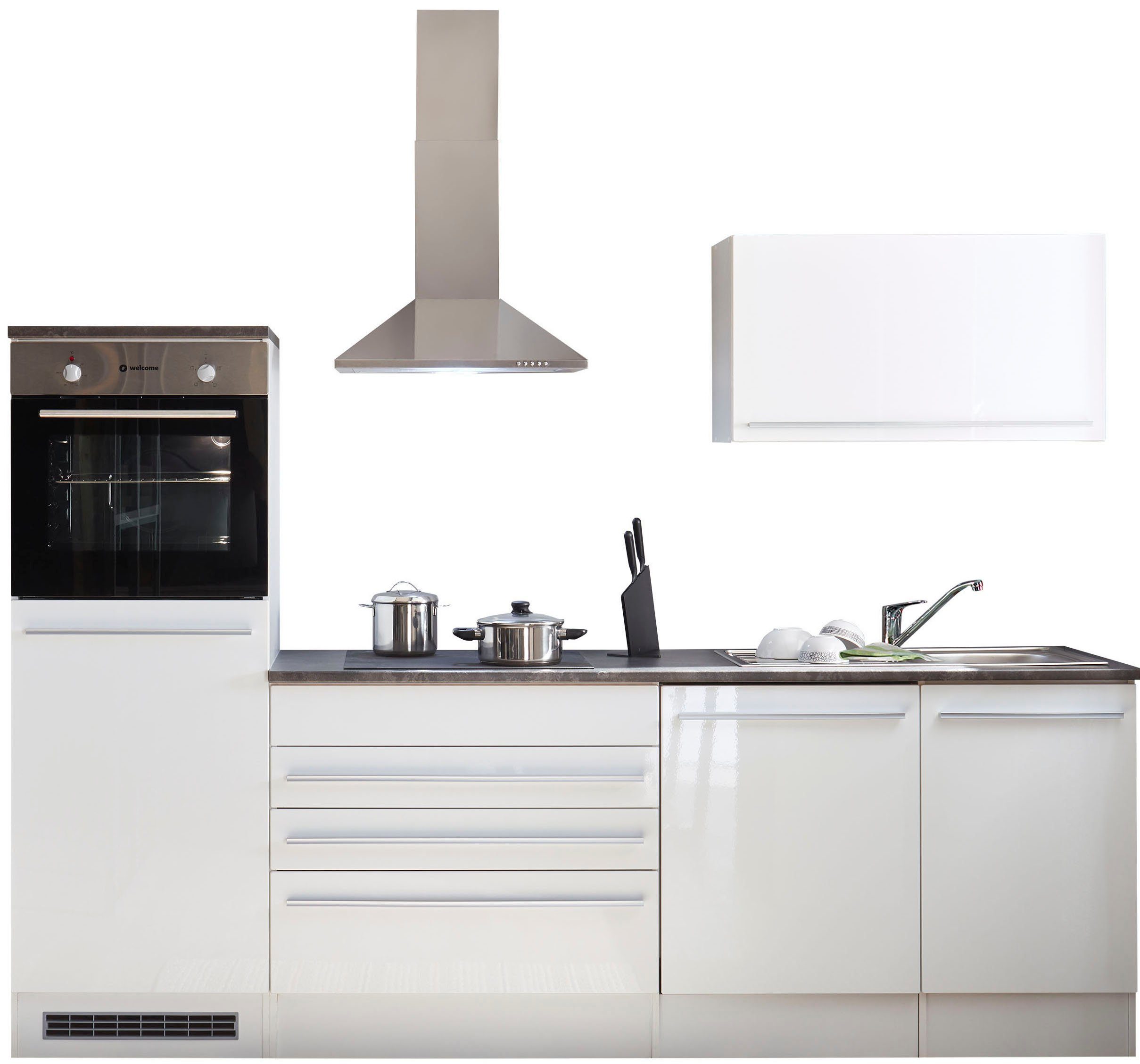 BASIC by Balculina Küchenzeile Jazz, Breite 260 cm, wahlweise mit E-Geräten günstig online kaufen