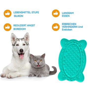 Lubgitsr Antischlingnapf Silikon Schleckmatte für Hunde Katze Leckmatte Hund Langsamer Feeder