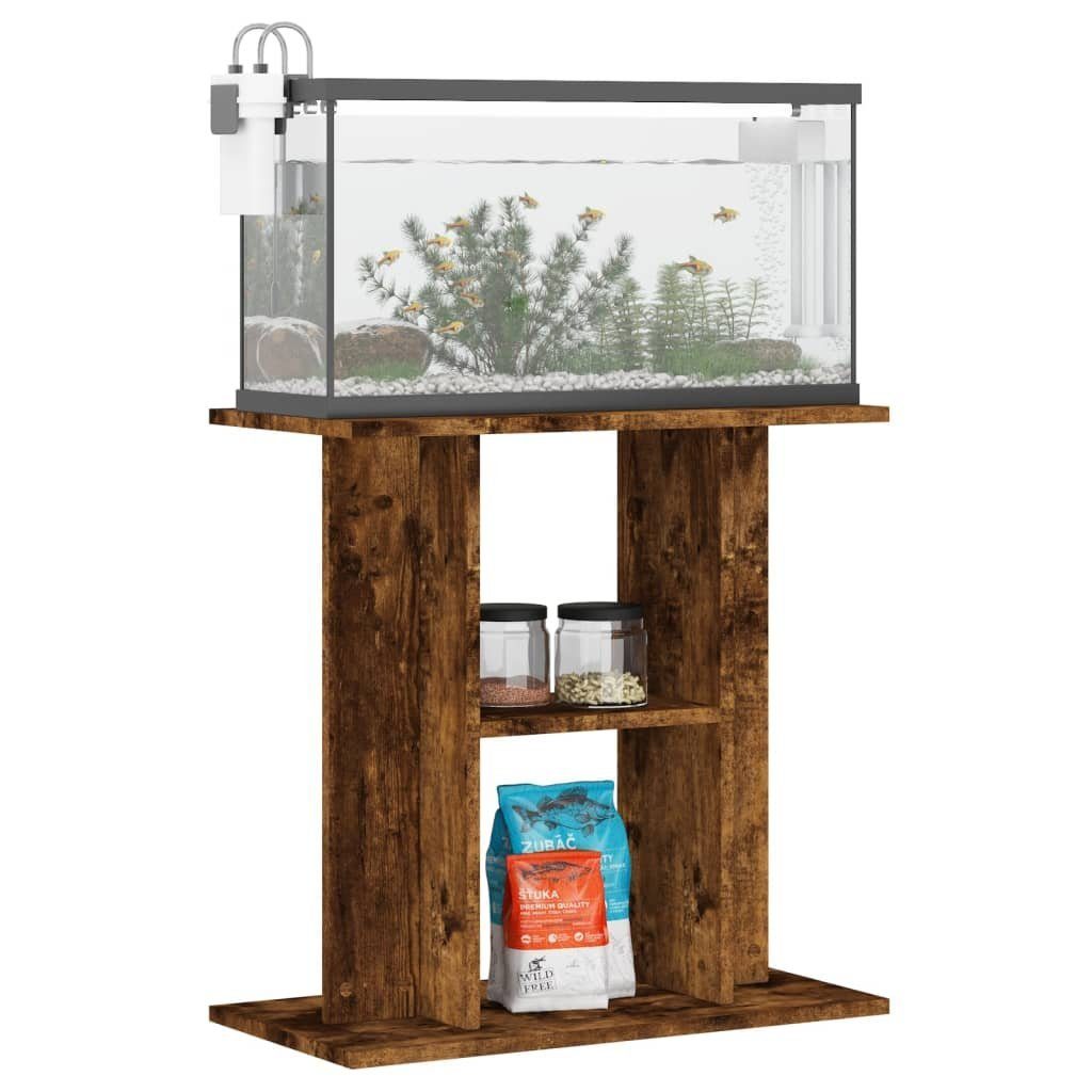 vidaXL Aquariumunterschrank Aquariumständer Räuchereiche cm Aquarium 60x30x60 Holzwerkstoff Unters